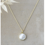 Glee ALLURING NECKLACE - MOTHER OF PEARL, HYPOALLERGENIC, ANTI-TARNISH