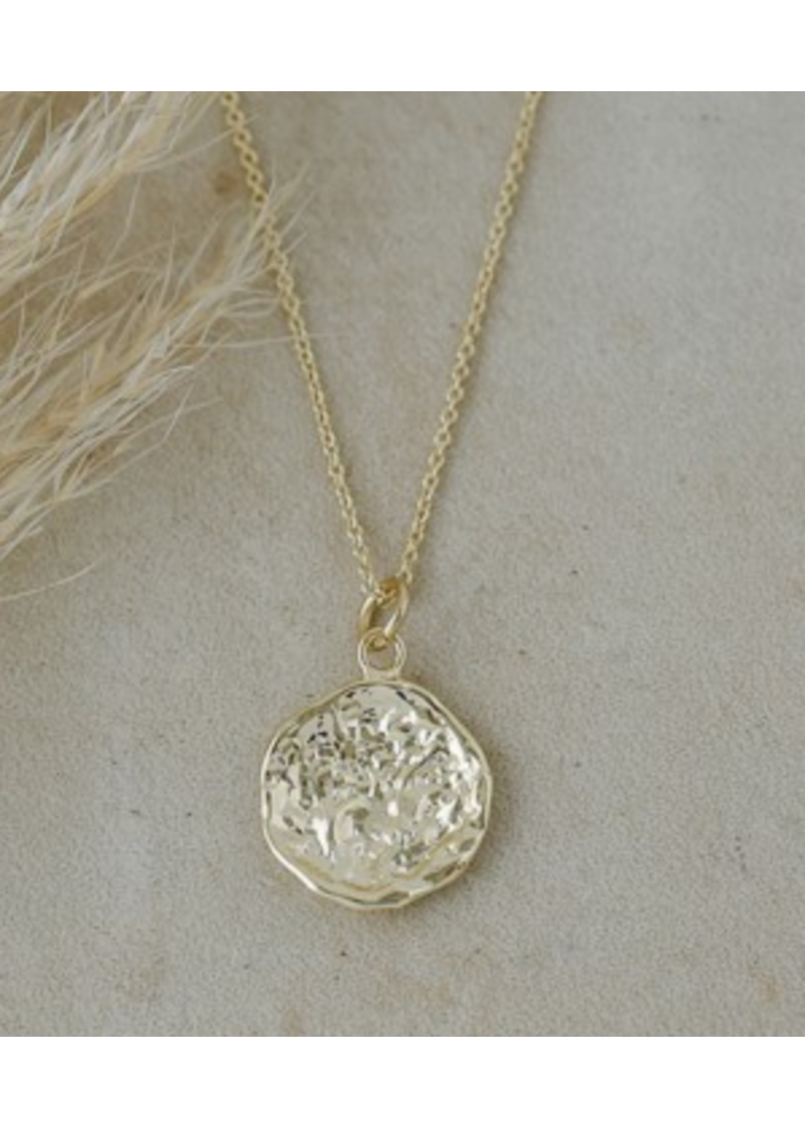 Glee BREA ORGANIC HAMMERED NECKLACE