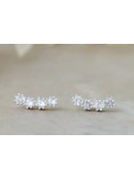 Glee RETROGRADE STUD CUBIC ZIRCONIA EARRING HYPOALLERGENIC