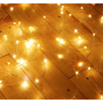 Kikkerland Extra-Long Silver String Light with Remote Control