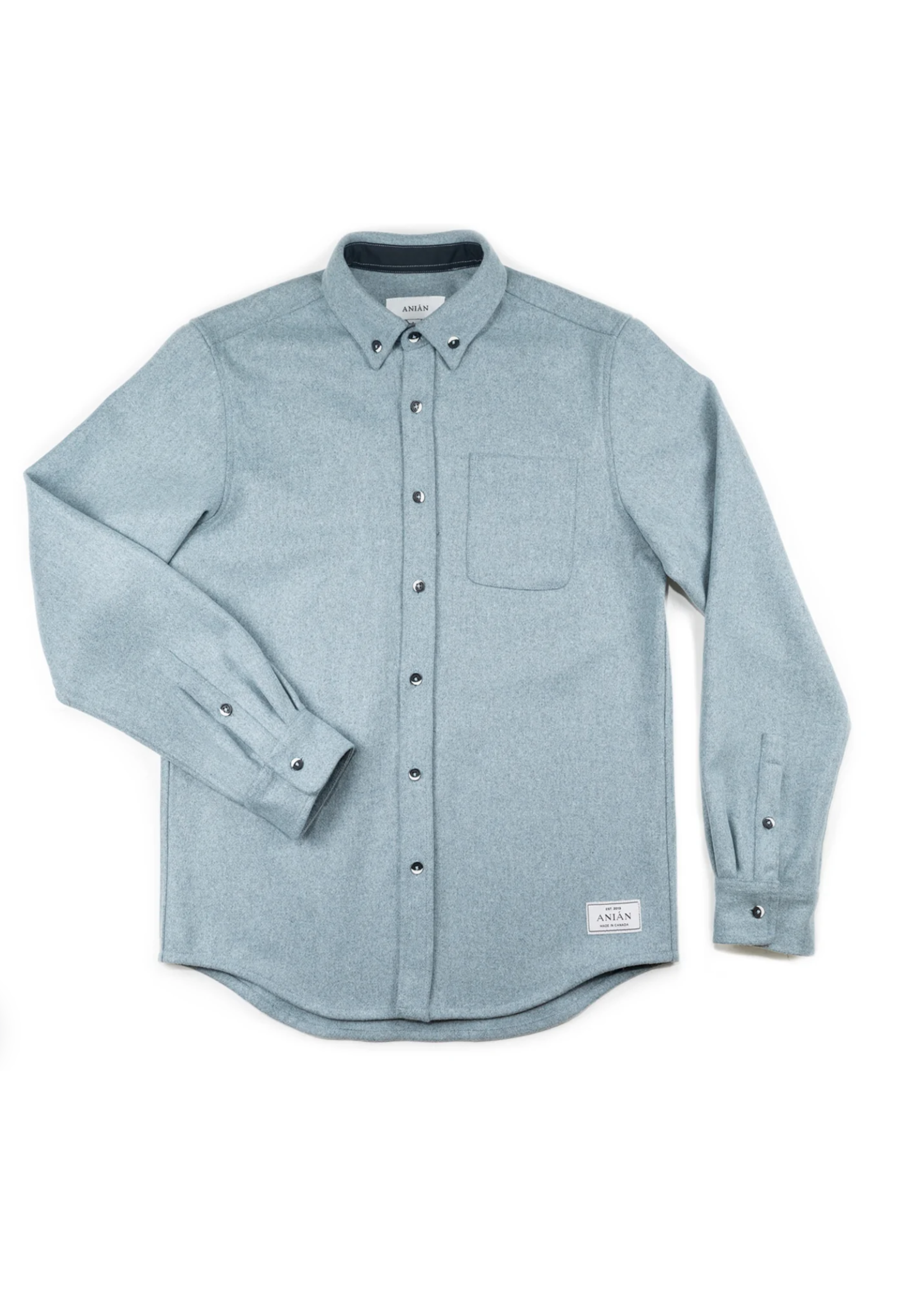 ANIAN THE MODERN MELTON WOOL MEN'S SWEATER-  BURGUNDY, OLIVE, CHARCOAL, or LIGHT GREY