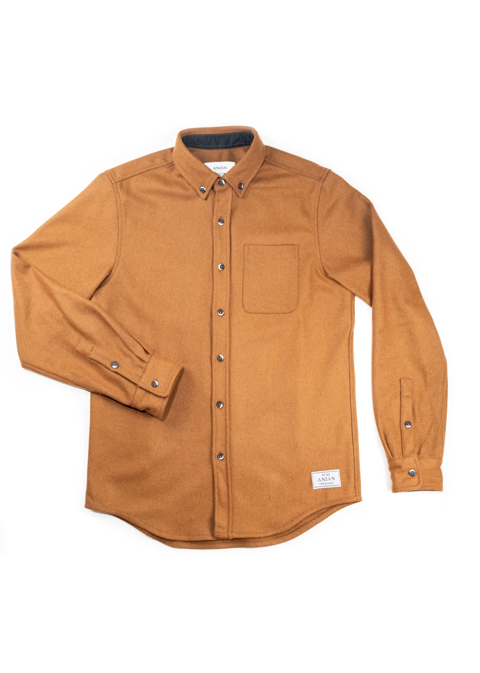 ANIAN THE MODERN MELTON WOOL MEN'S SWEATER-  BURGUNDY, OLIVE, CHARCOAL, or LIGHT GREY