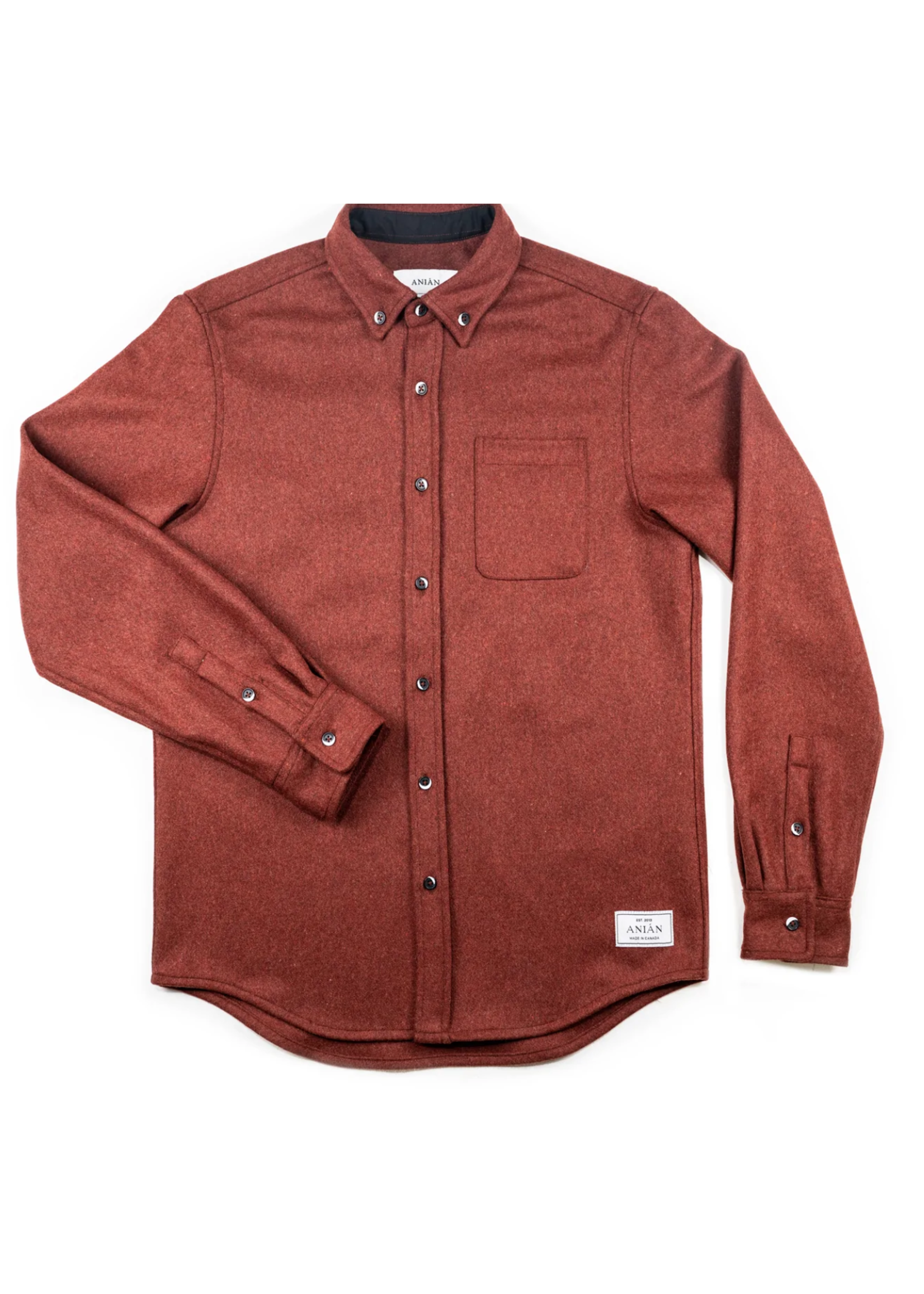 ANIAN THE MODERN MELTON WOOL MEN'S SWEATER-  BURGUNDY, OLIVE, CHARCOAL, or LIGHT GREY