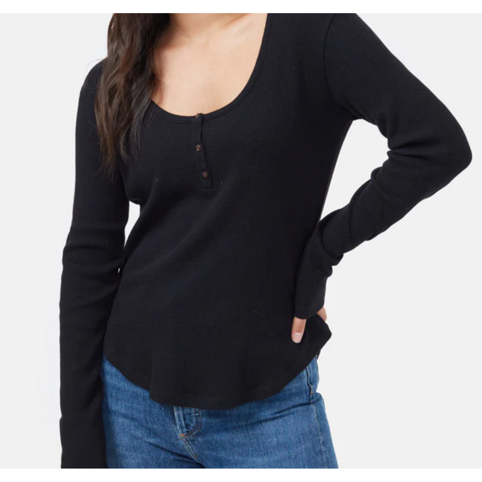 Tentree WOMEN'S TREE WAFFLE HENLEY
