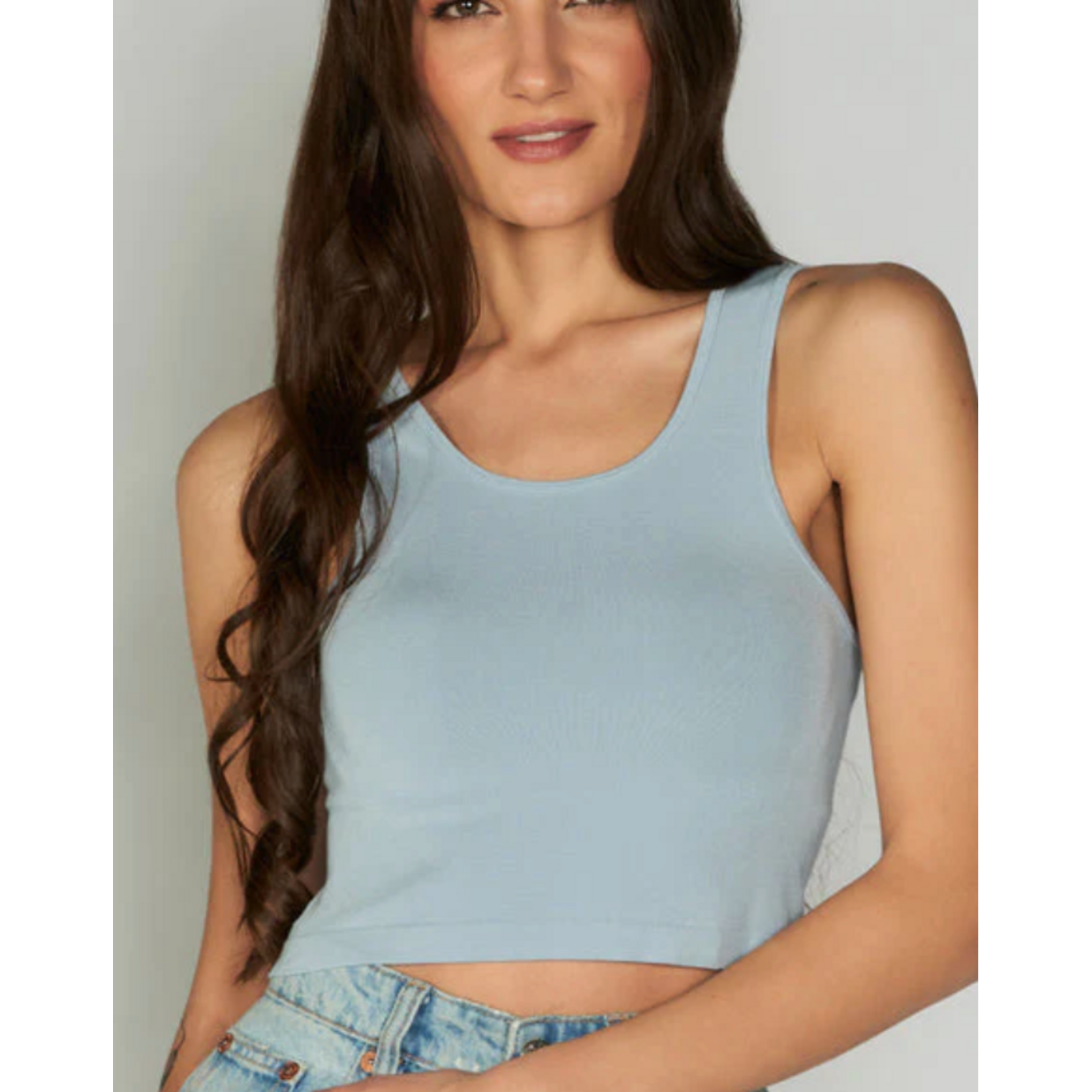 C'est Moi BAMBOO CROP TANK TOP