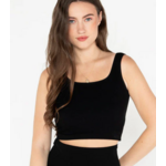 C'est Moi Bamboo Rib Square Neck Tank Top