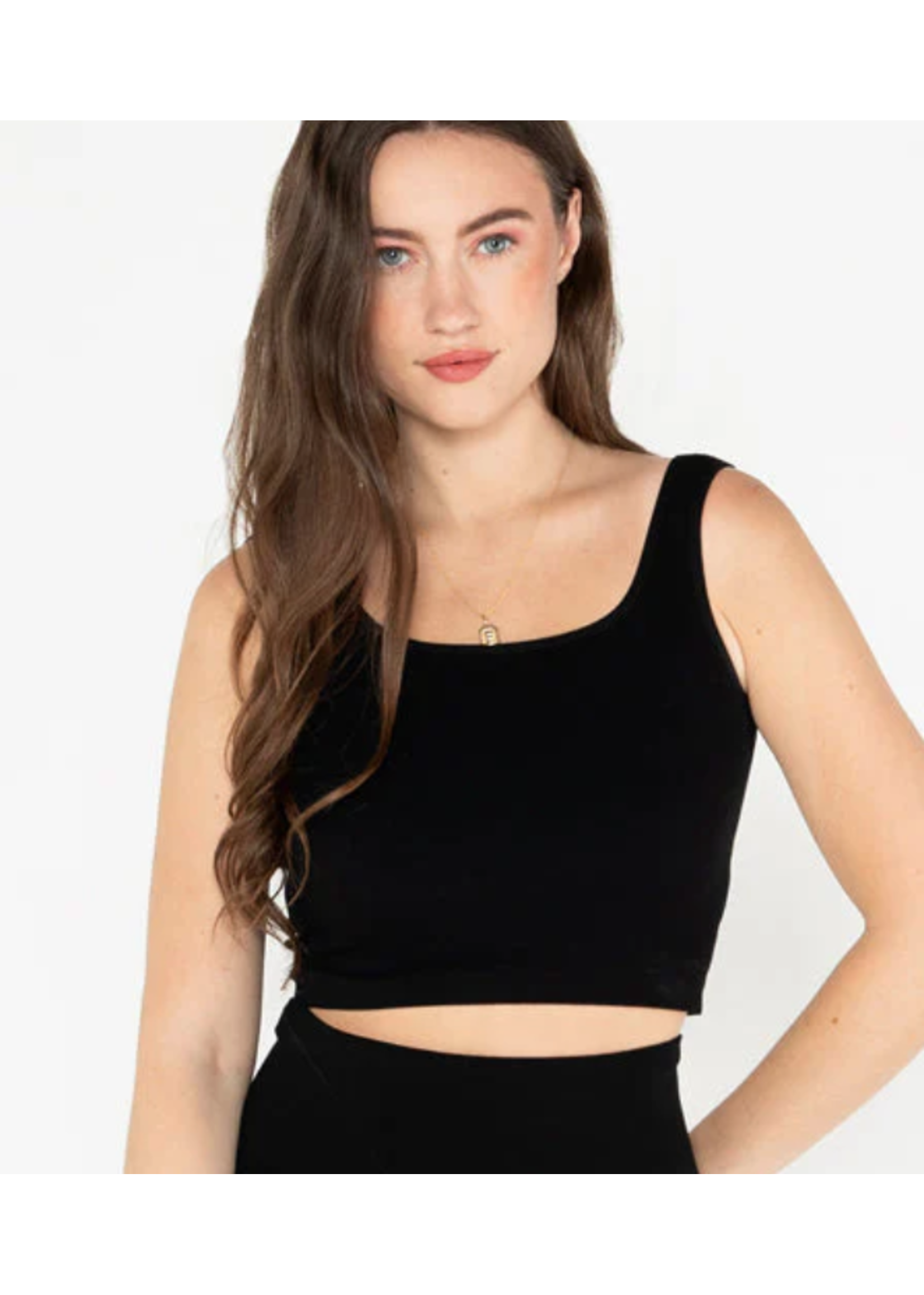 C'est Moi CEBT1015 - Bamboo Rib Square Neck Tank Top