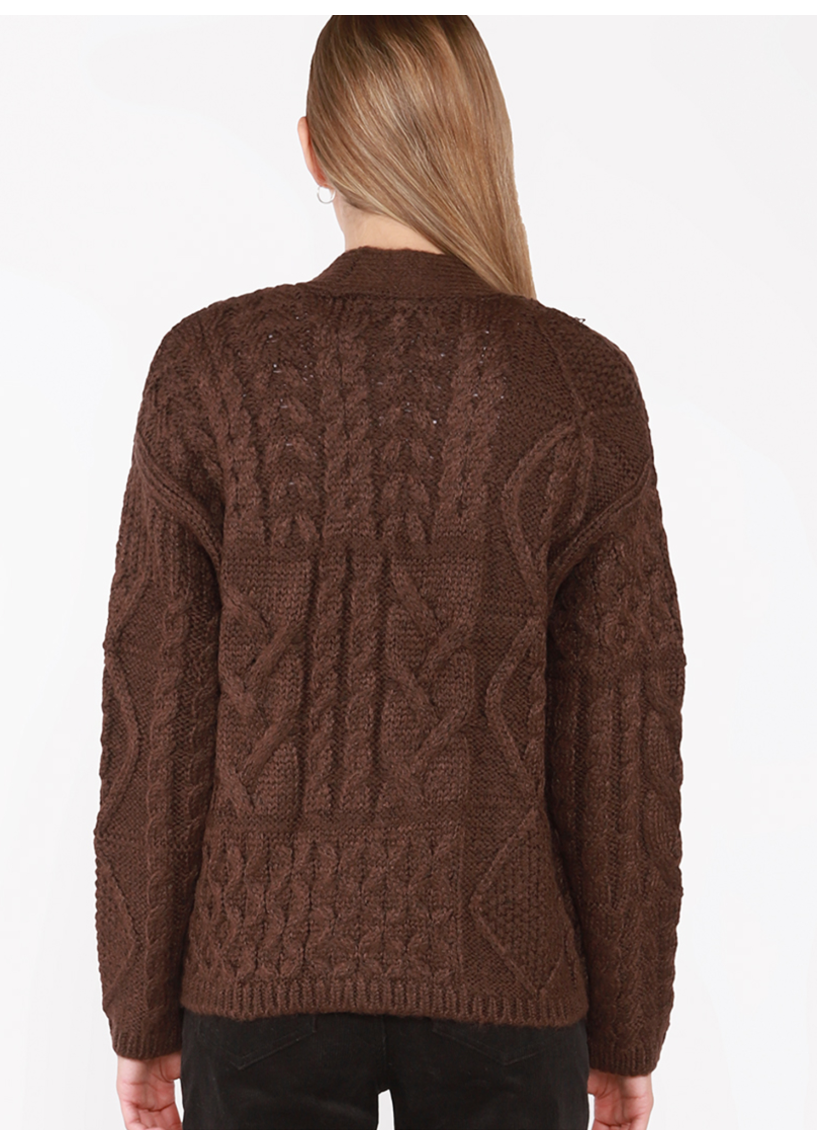 Kenna Cable Knit Cardigan • Shop American Threads Women's Trendy Online  Boutique – americanthreads