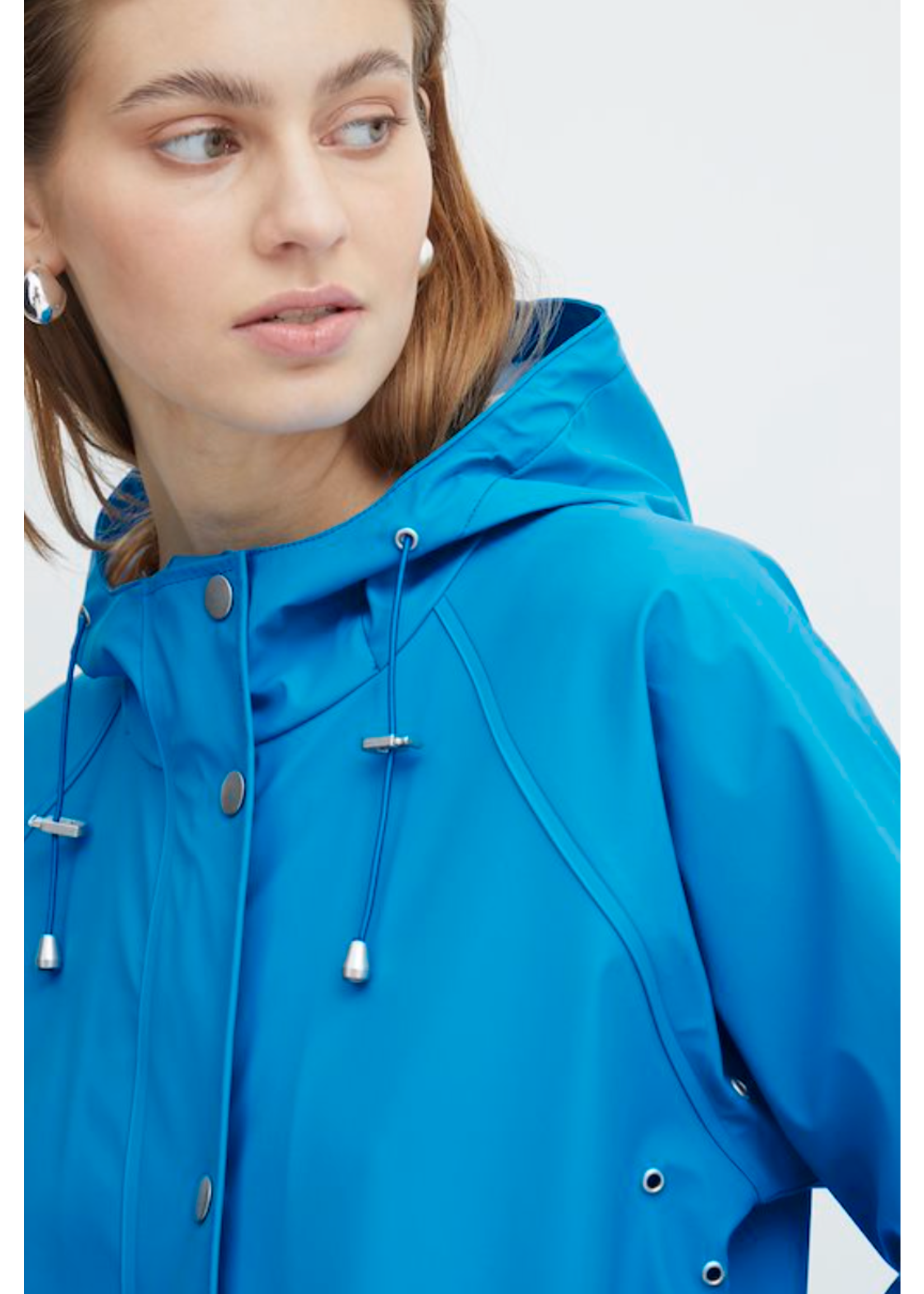 HUNTER Womens Original Raincoat in Blue