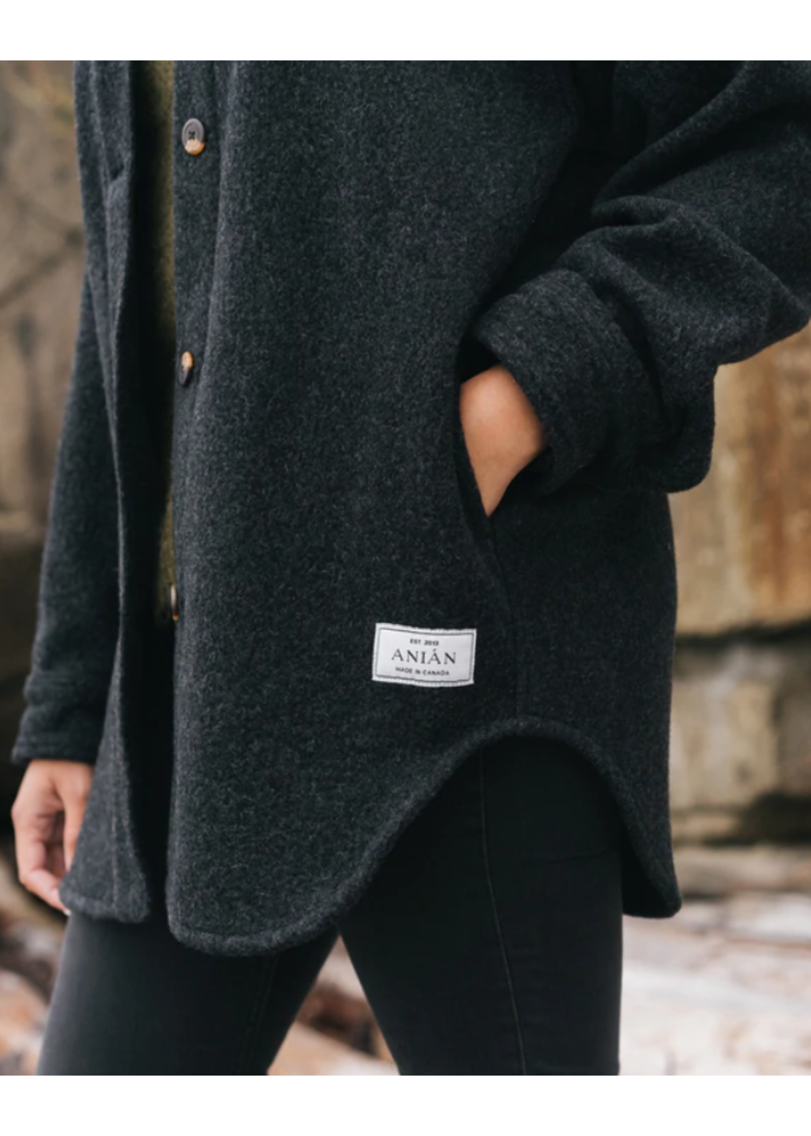 ANIAN WOMEN'S  RECYCLED WOOL LOFT COAT