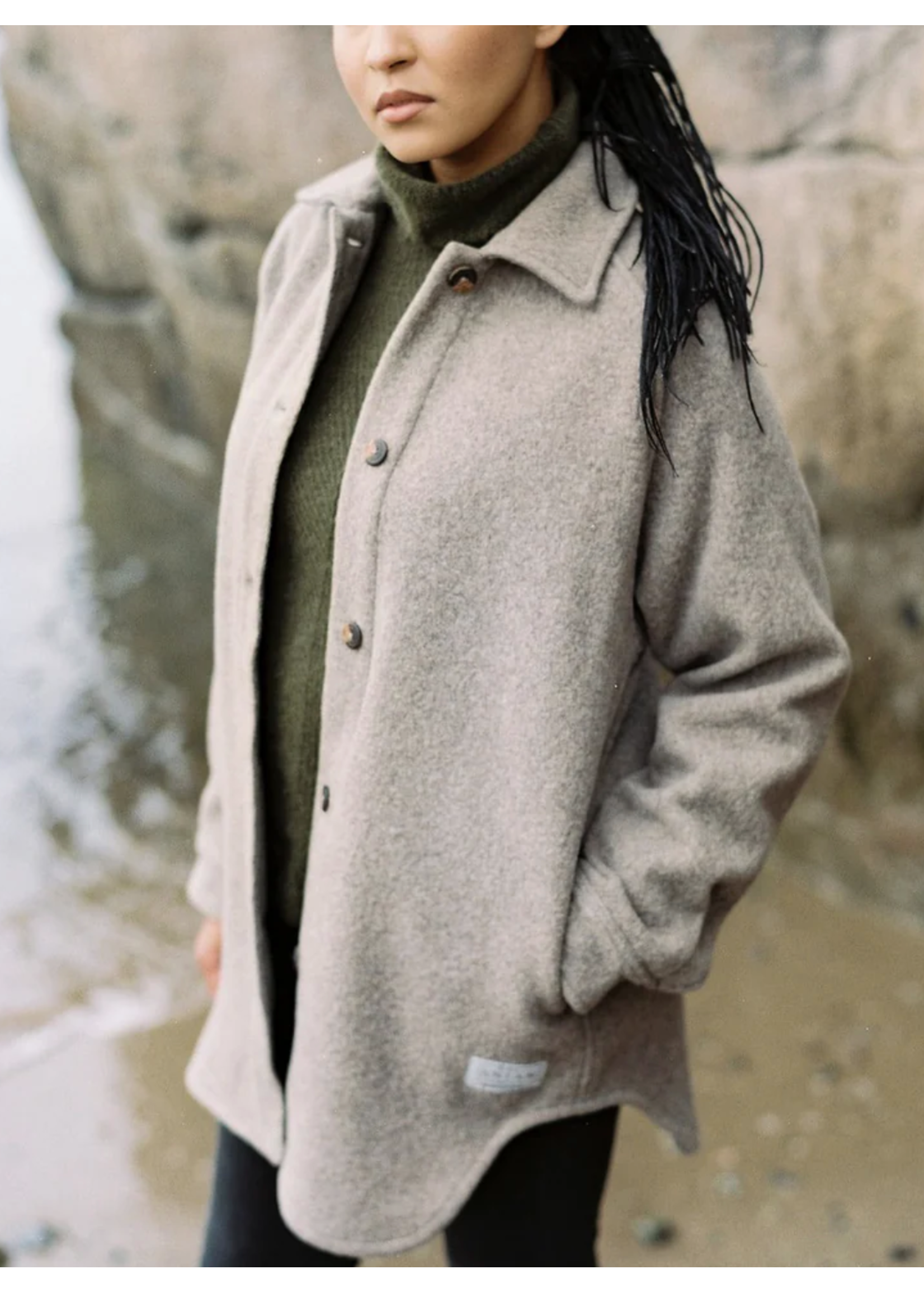 ANIAN WOMEN'S  RECYCLED WOOL LOFT COAT