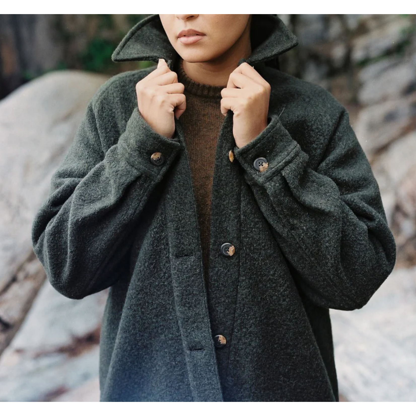 ANIÁN WOMEN'S  RECYCLED WOOL LOFT COAT