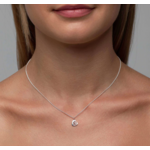 Mimi & Marge SMALL BAWA PAW PRINT NECKLACE-18" STERLING SILVER
