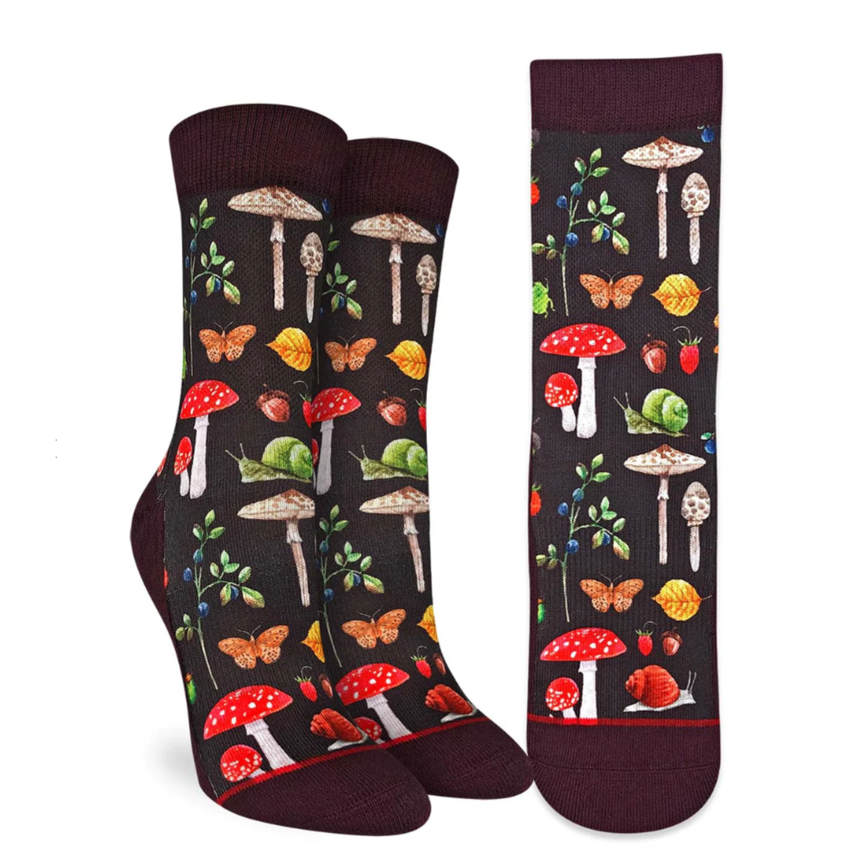 Good Luck Sock Women's Mushrooms, Snails and Bugs Socks