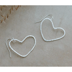 Glee Love Heart Drop Earrings Silver