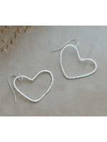 Glee LOVE HEART DROP EARRING - STERLING SILVER PLATED