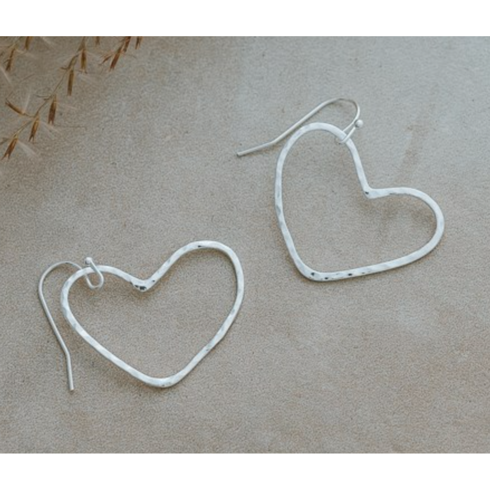 Glee Love Heart Drop Earrings Silver