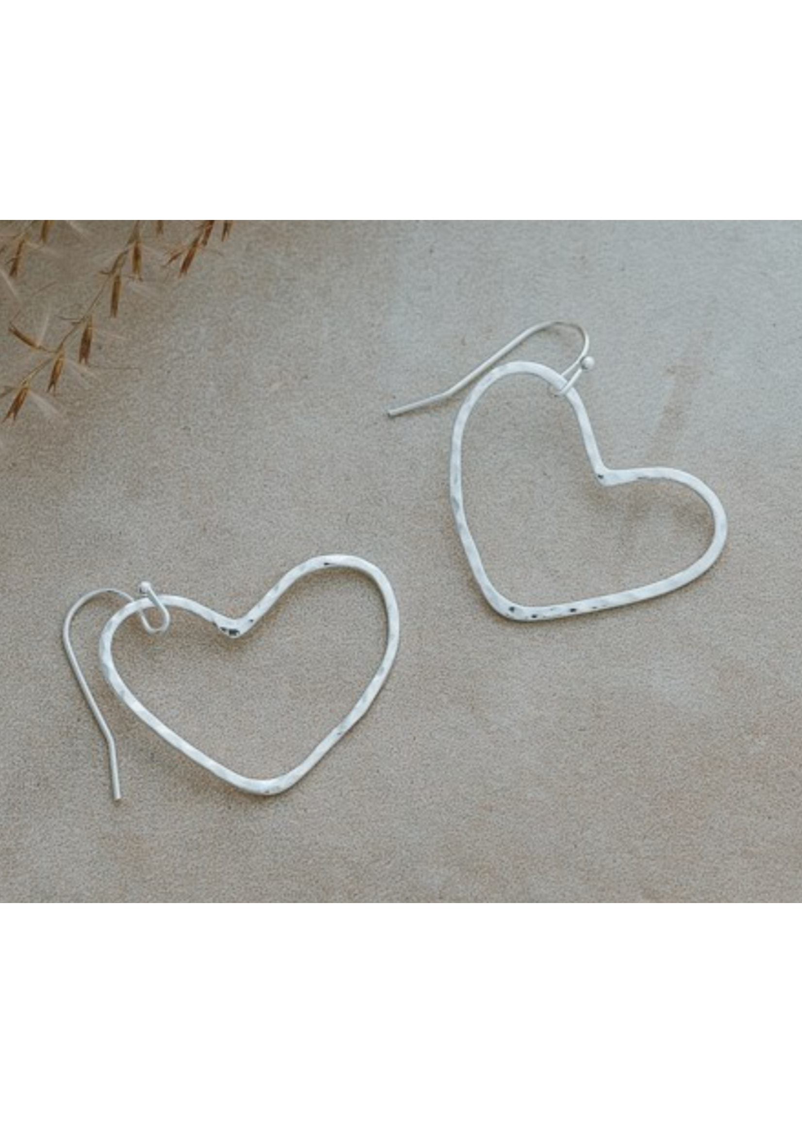 Glee LOVE HEART DROP EARRING - STERLING SILVER PLATED