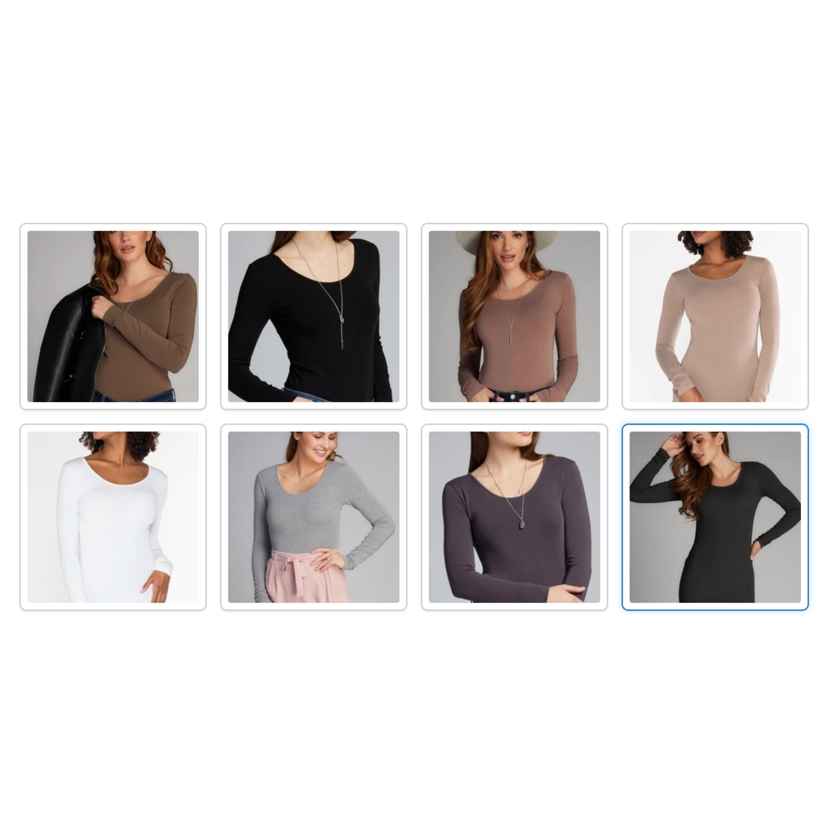 C'est Moi cebt1202-BAMBOO LONG SLEEVE SCOOP-ONE SIZE