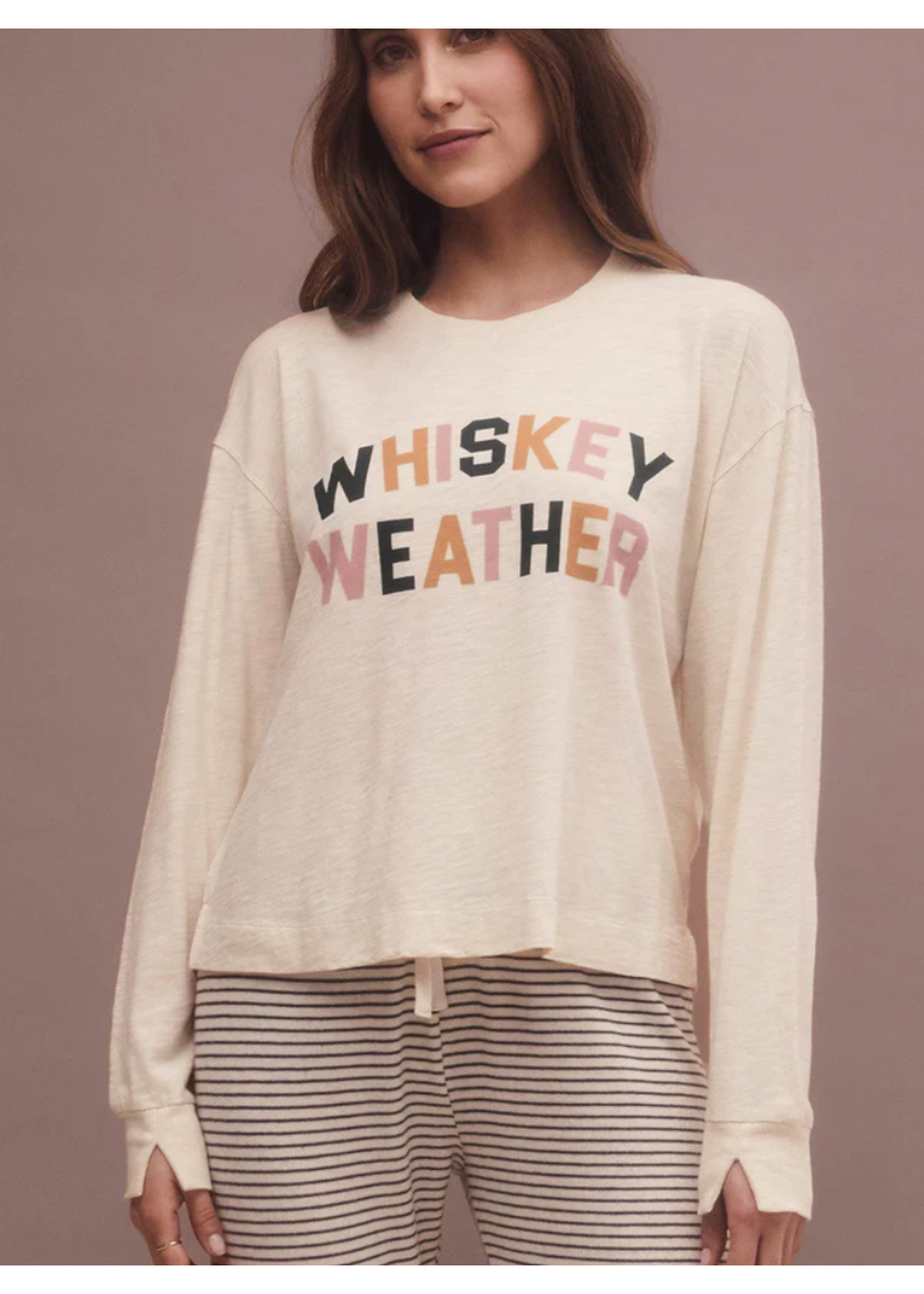 Z Supply ZLT233650-CHILL WHISKEY LS TEE