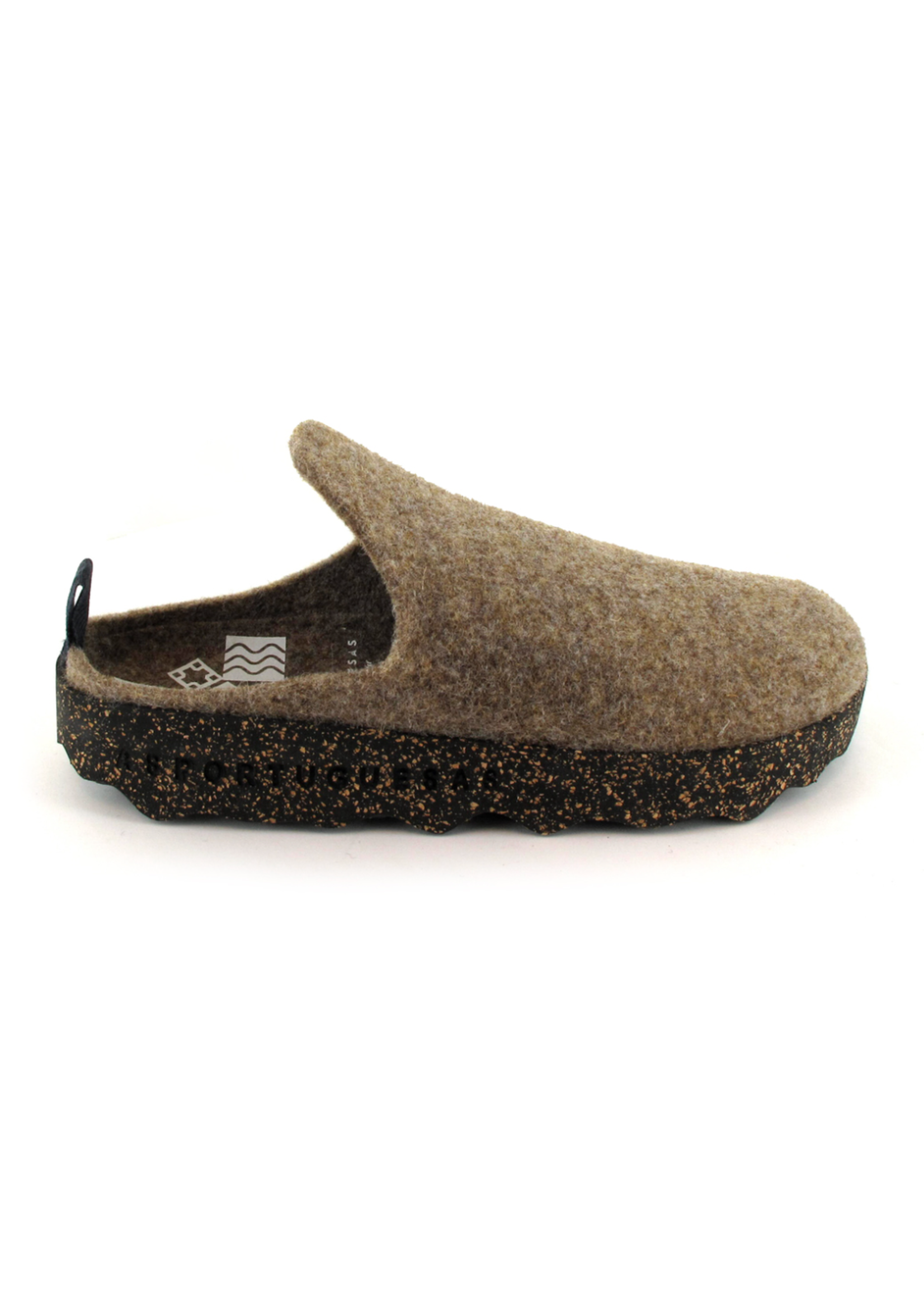 Asportuguesas "COME' SUSTAINABLE SLIDE SHOE- WOOL & CORK