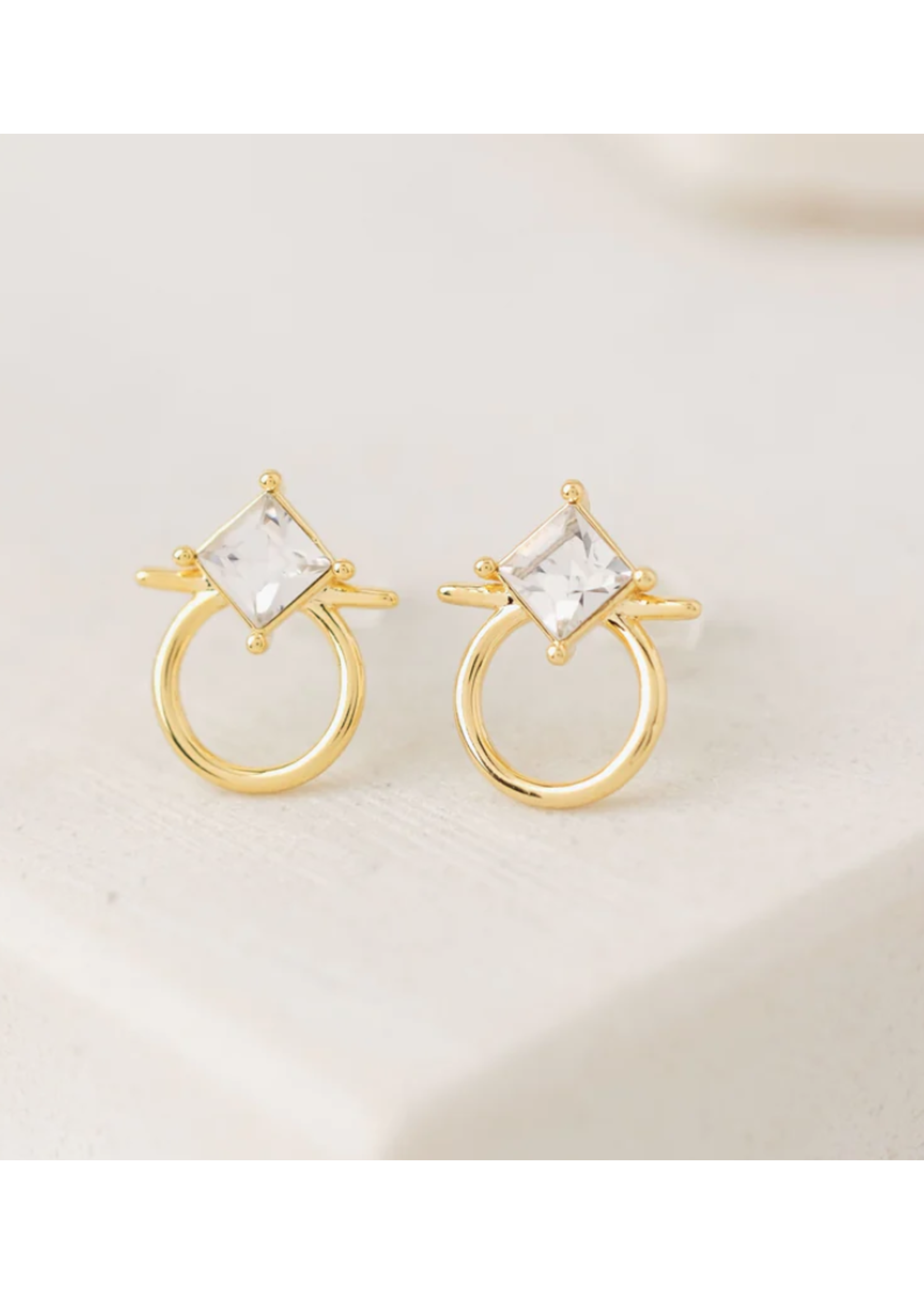LOVER'S TEMPO ASTA STUD EARRING-CLEAR