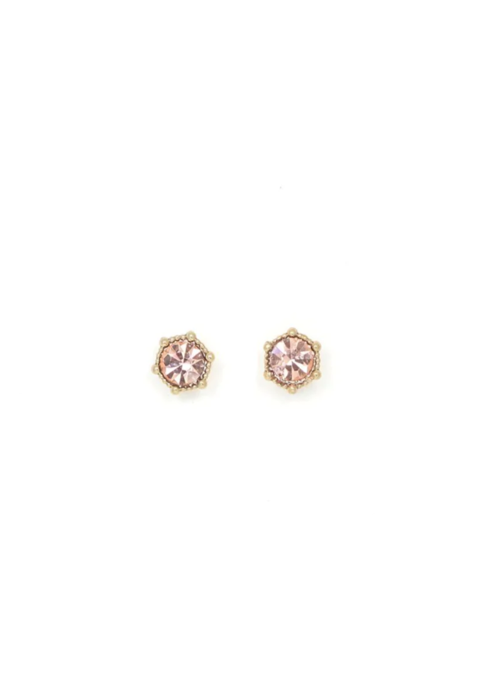 LOVER'S TEMPO Astrid Stud Earring- Light Peach Opal Swarovski Chrystal