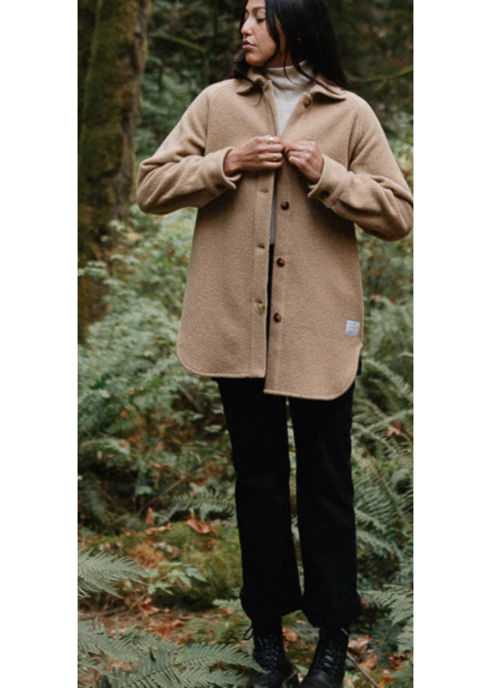 ANIAN WOMEN'S  RECYCLED WOOL LOFT COAT