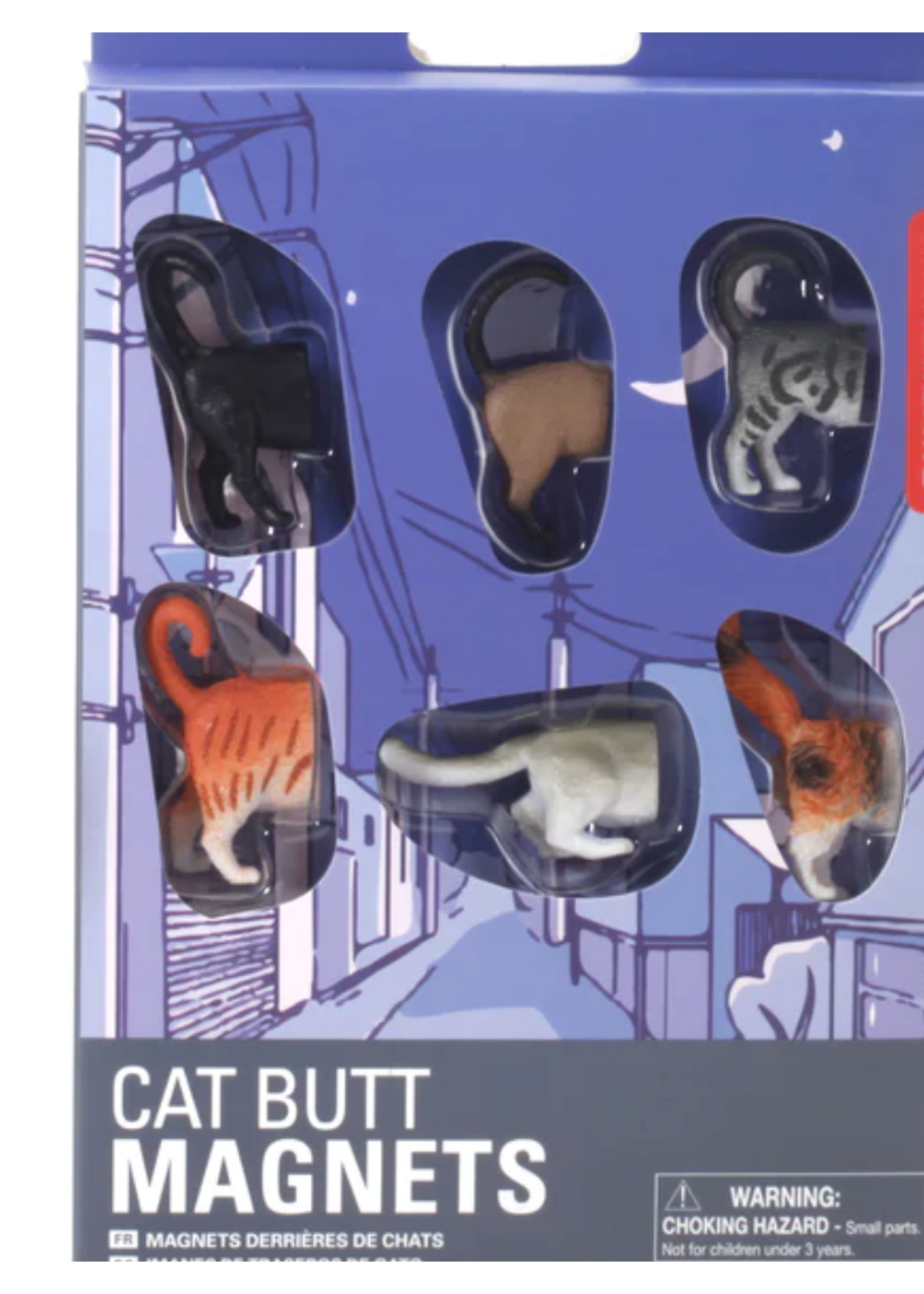 Kikkerland CAT BUTT MAGNETS SET/6