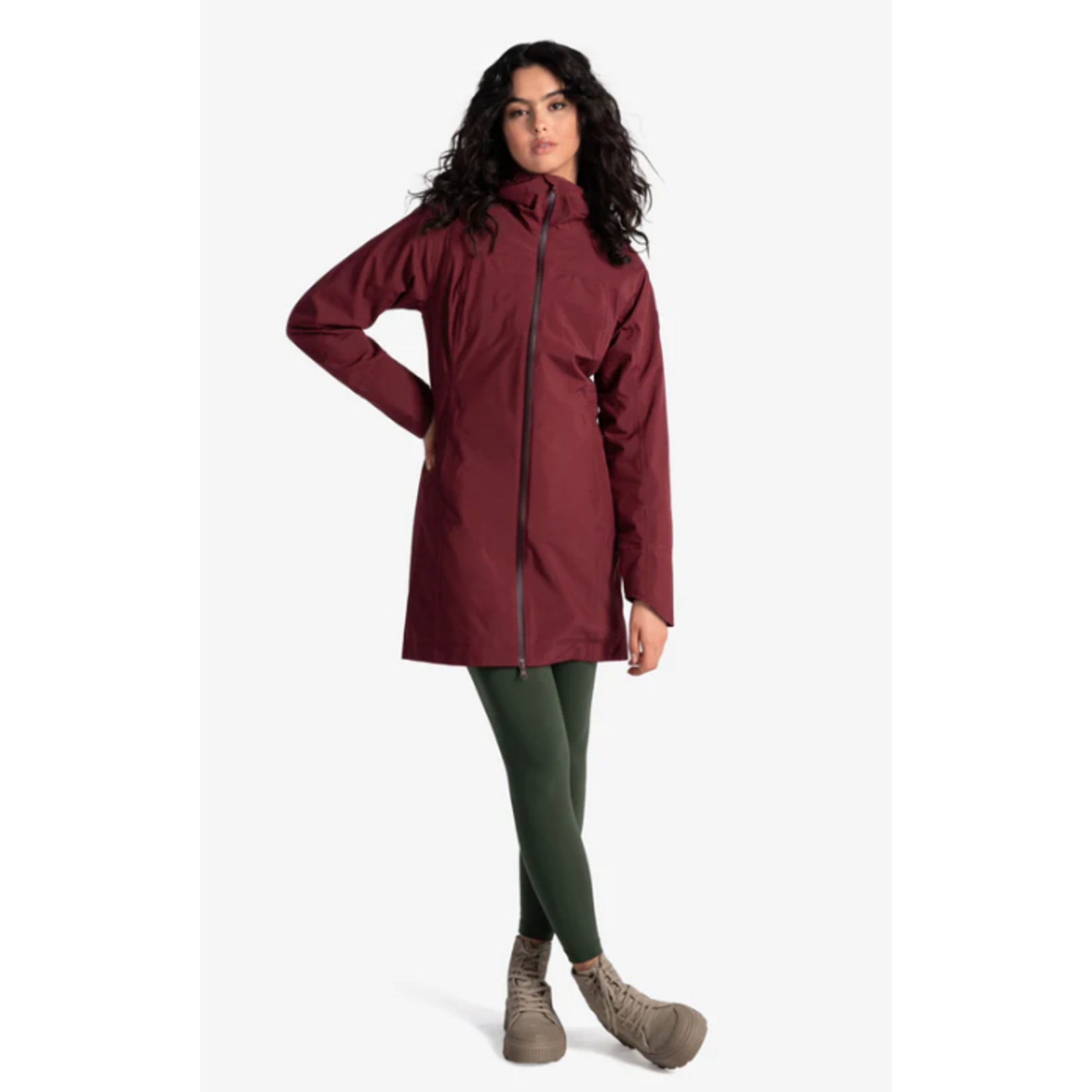 Lolë LUW0871-ELEMENT LONG RAIN JACKET-SEAM SEALED WATERPROOF