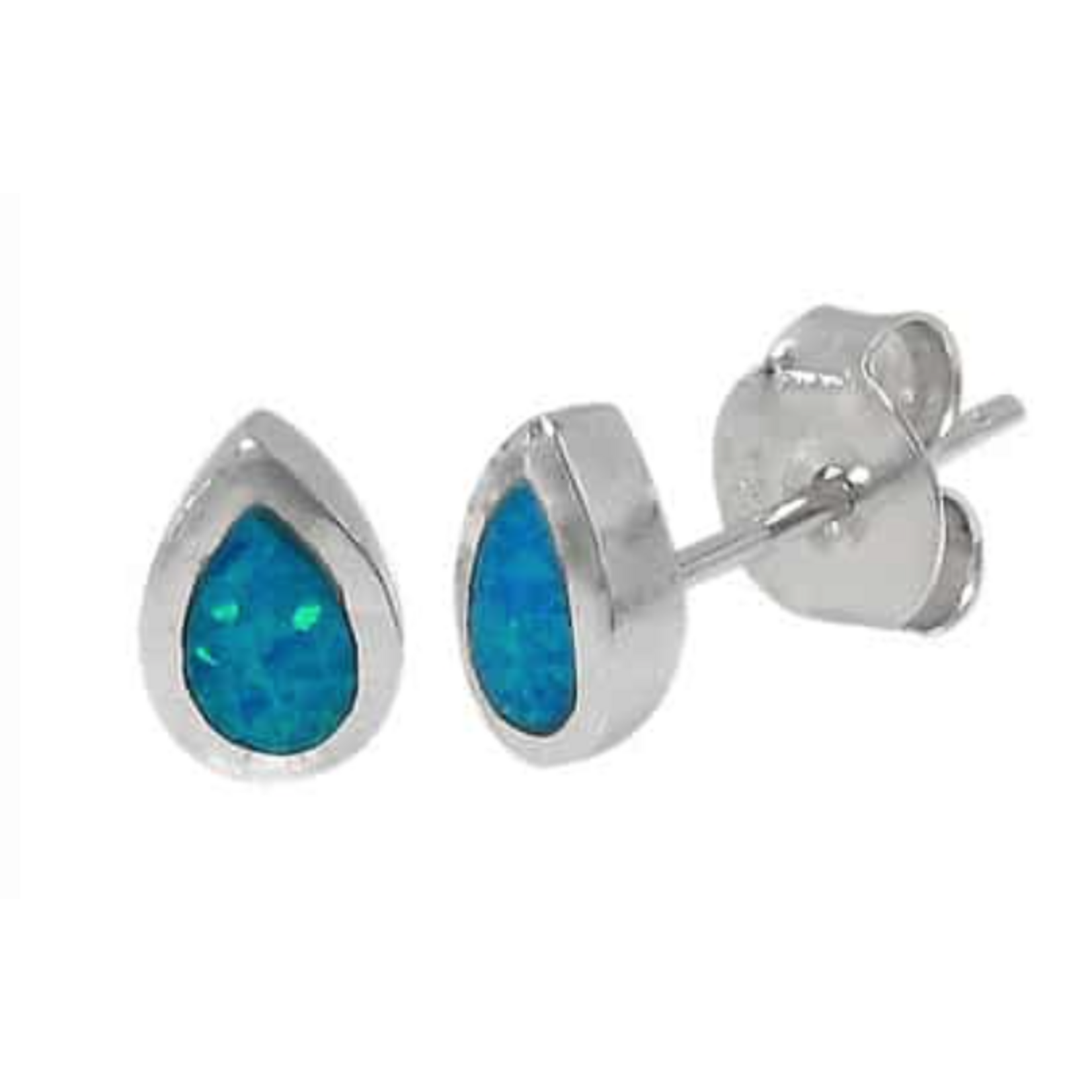 RUPERT RAINDROP RUPERT RAINDROP STUD EARRING- STERLING SILVER, MYSTIC OPAL