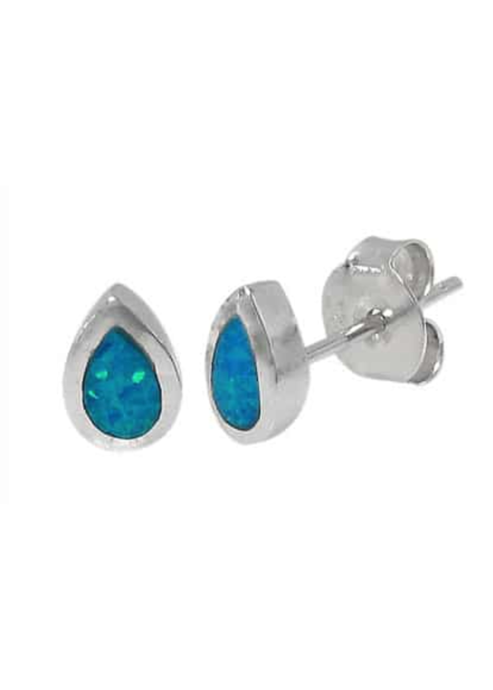 RUPERT RAINDROP RUPERT RAINDROP STUD EARRING- STERLING SILVER, MYSTIC OPAL