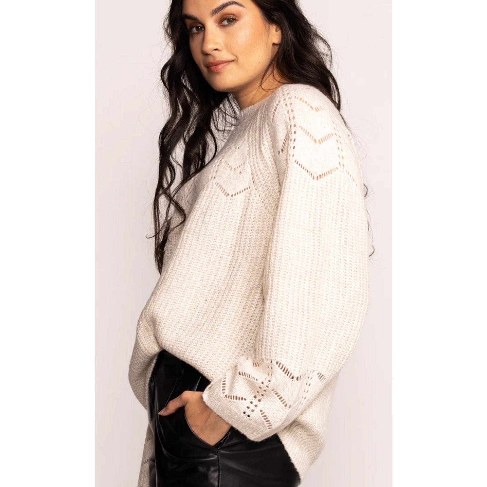 Pink Martini SW-2373WH THE ELLA SWEATER