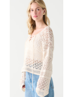 Dex Clothing 2327013 LACE UP CROCHET SWEATER