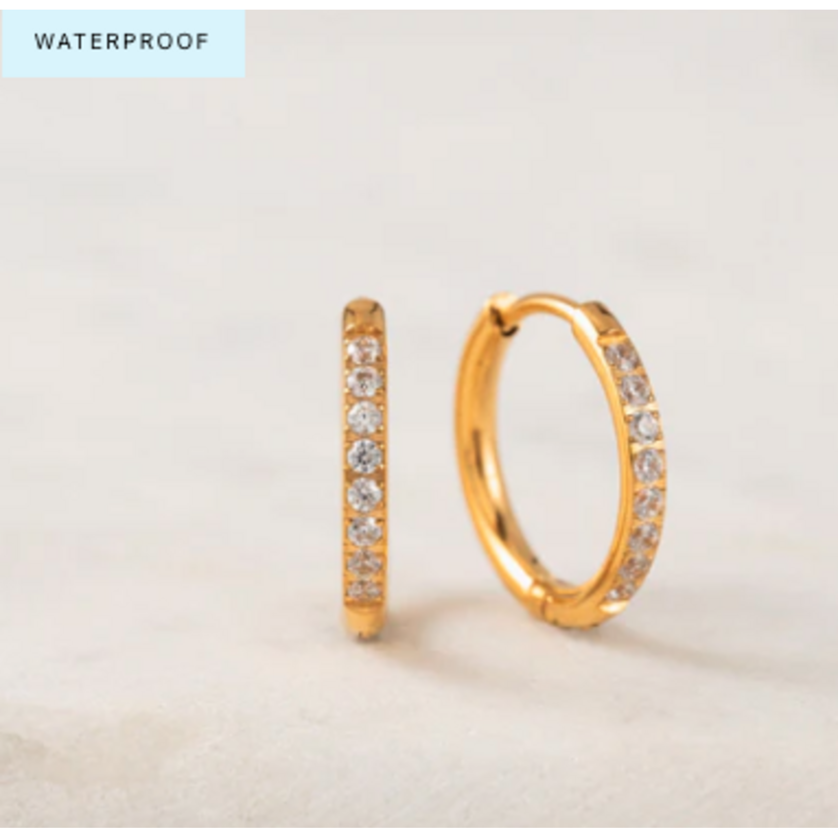 Lover's Tempo Evie Hoop Earrings - 15 mm, 14K Gold, Waterproof