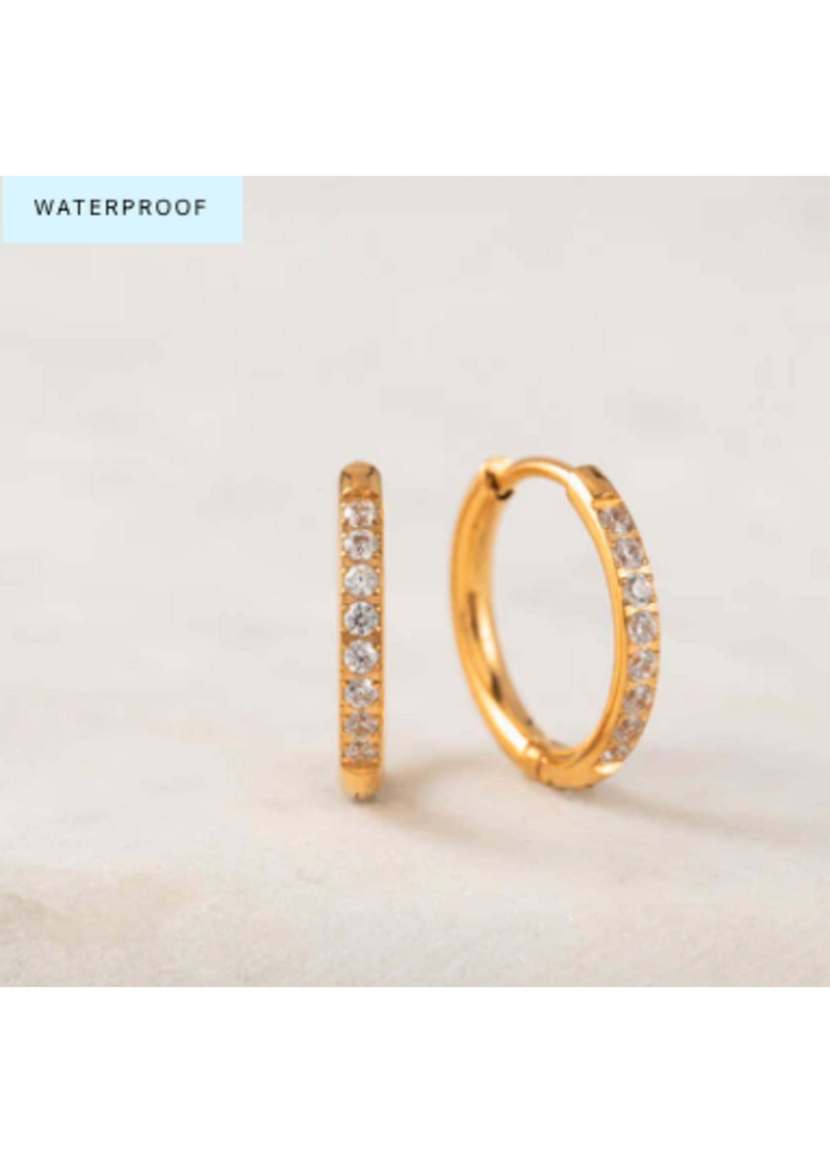 Lover's Tempo Evie Hoop Earrings - 15 mm, 14K Gold, Waterproof