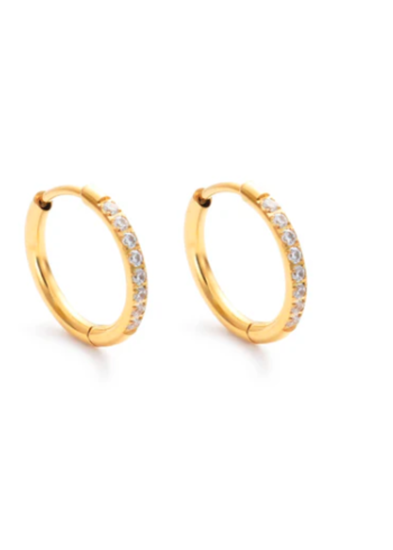 Lover's Tempo Evie Hoop Earrings - 15 mm, 14K Gold, Waterproof