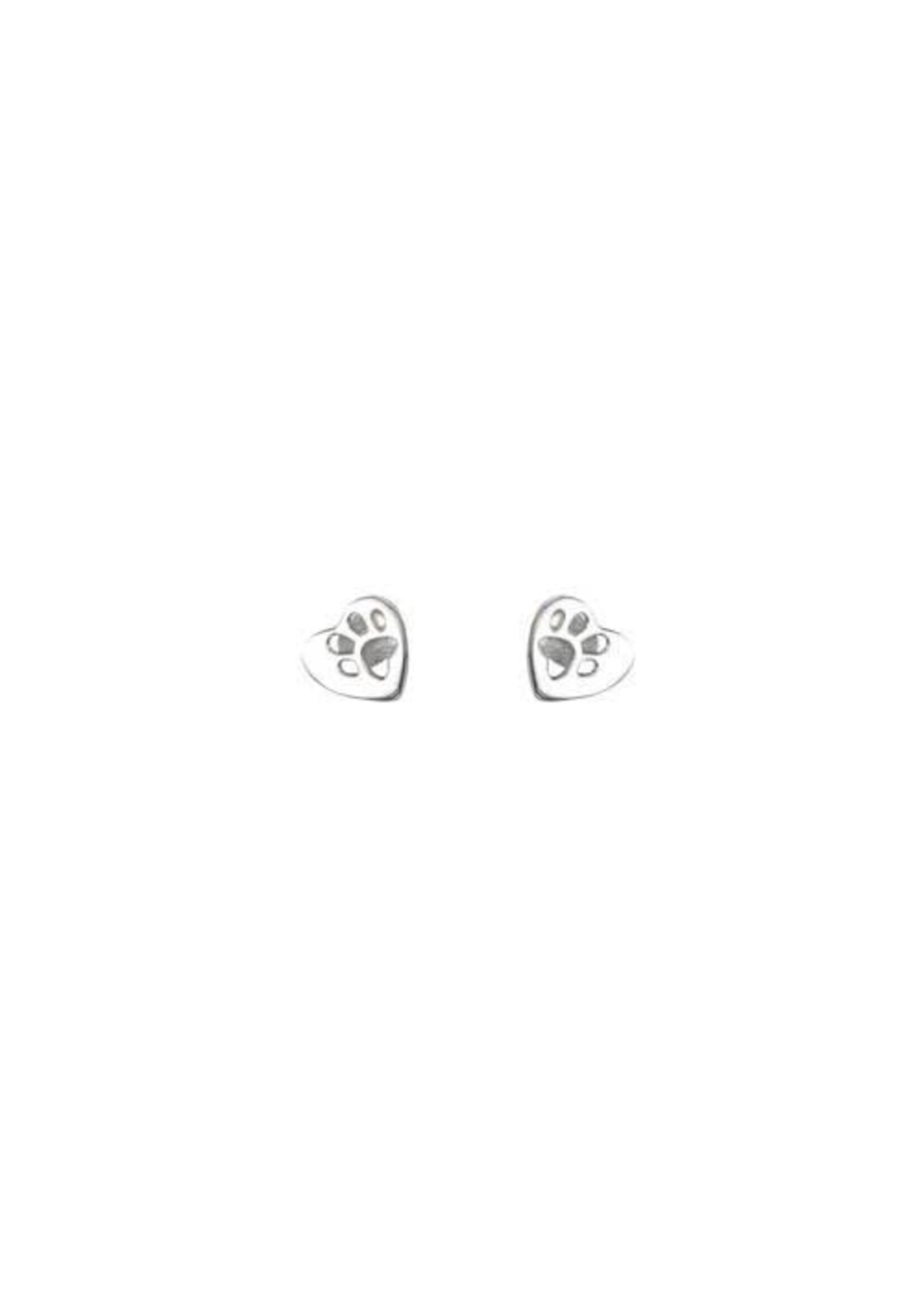 Mimi & Marge PAW PRINT STUD EARRING-STERLING
