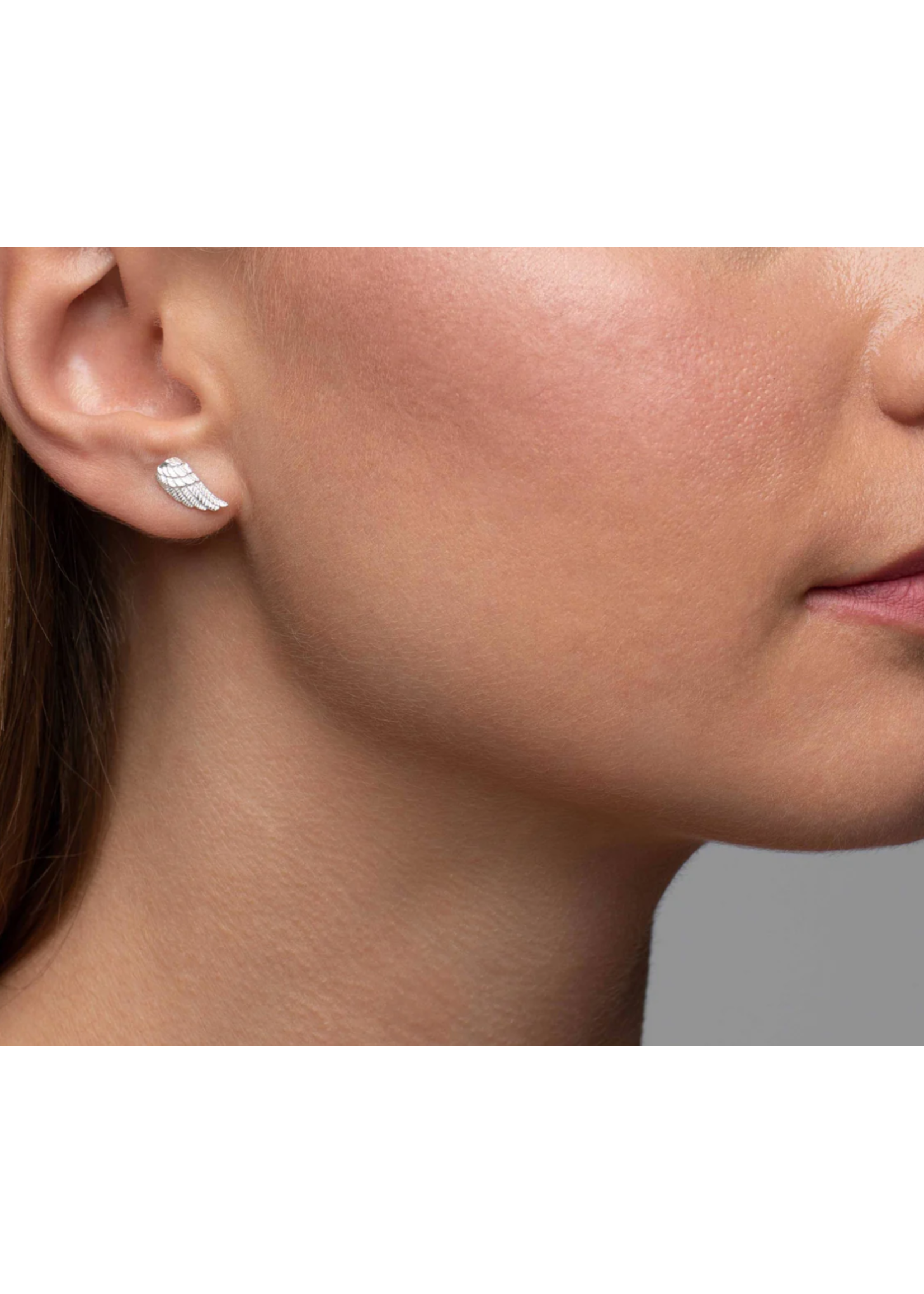 Mimi & Marge TINY WING STUD EARRING-STERLING SILVER