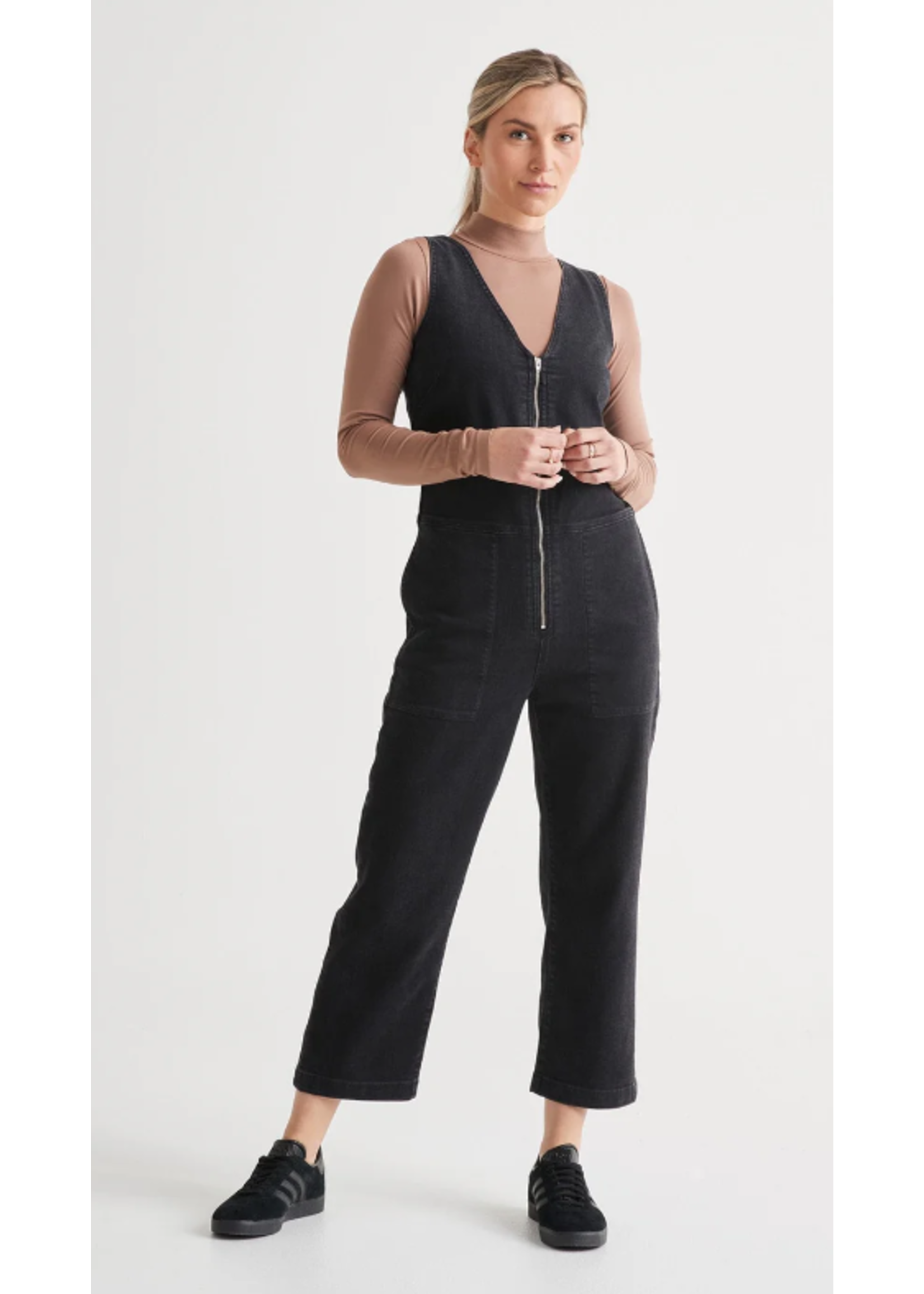 DUER PERFORMANCE DENIM JUMPSUIT