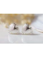 Glee SEASHELL HEART STUD EARRING-hypoallergenic, anti-tarnish