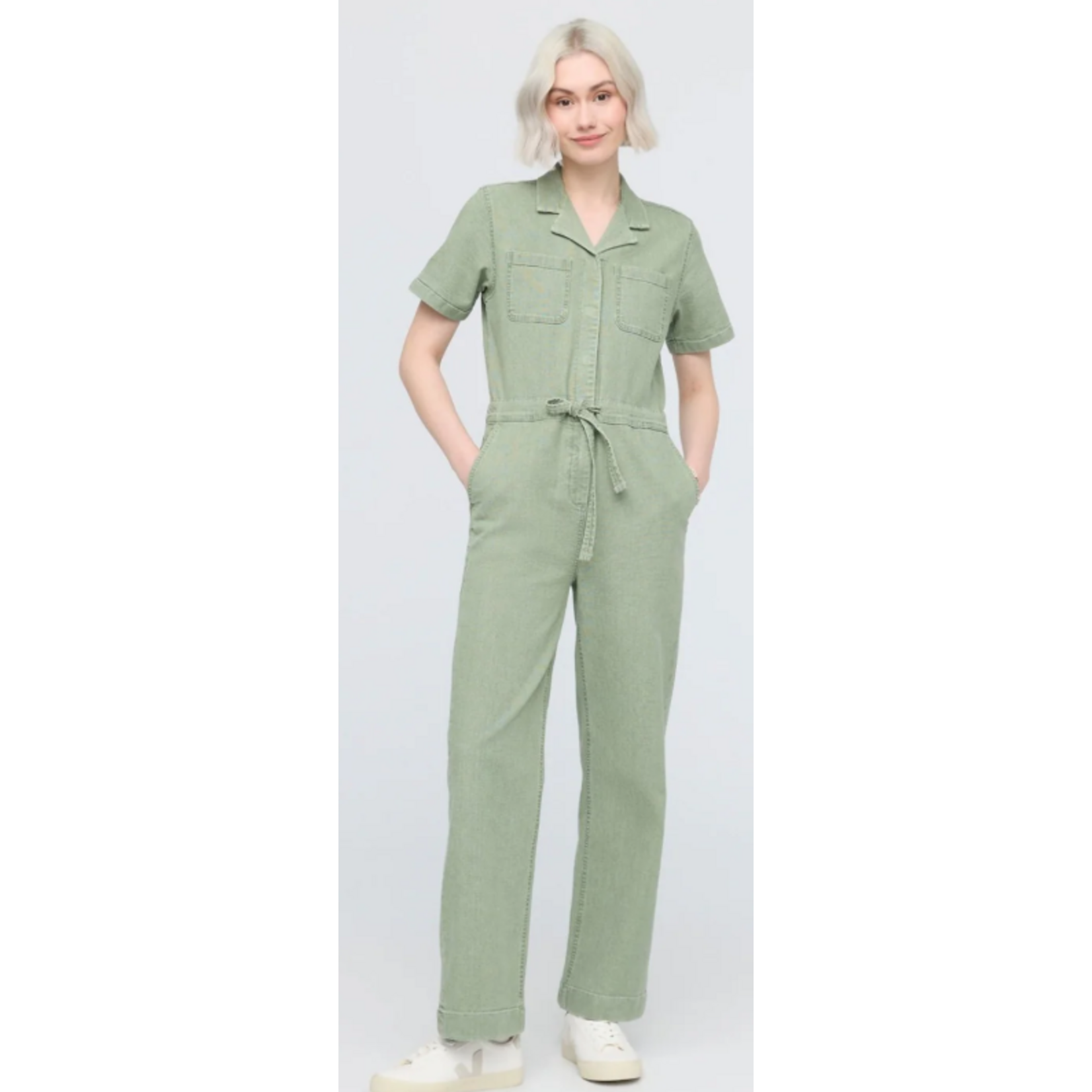 DUER STRETCH CANVAS JUMPSUIT