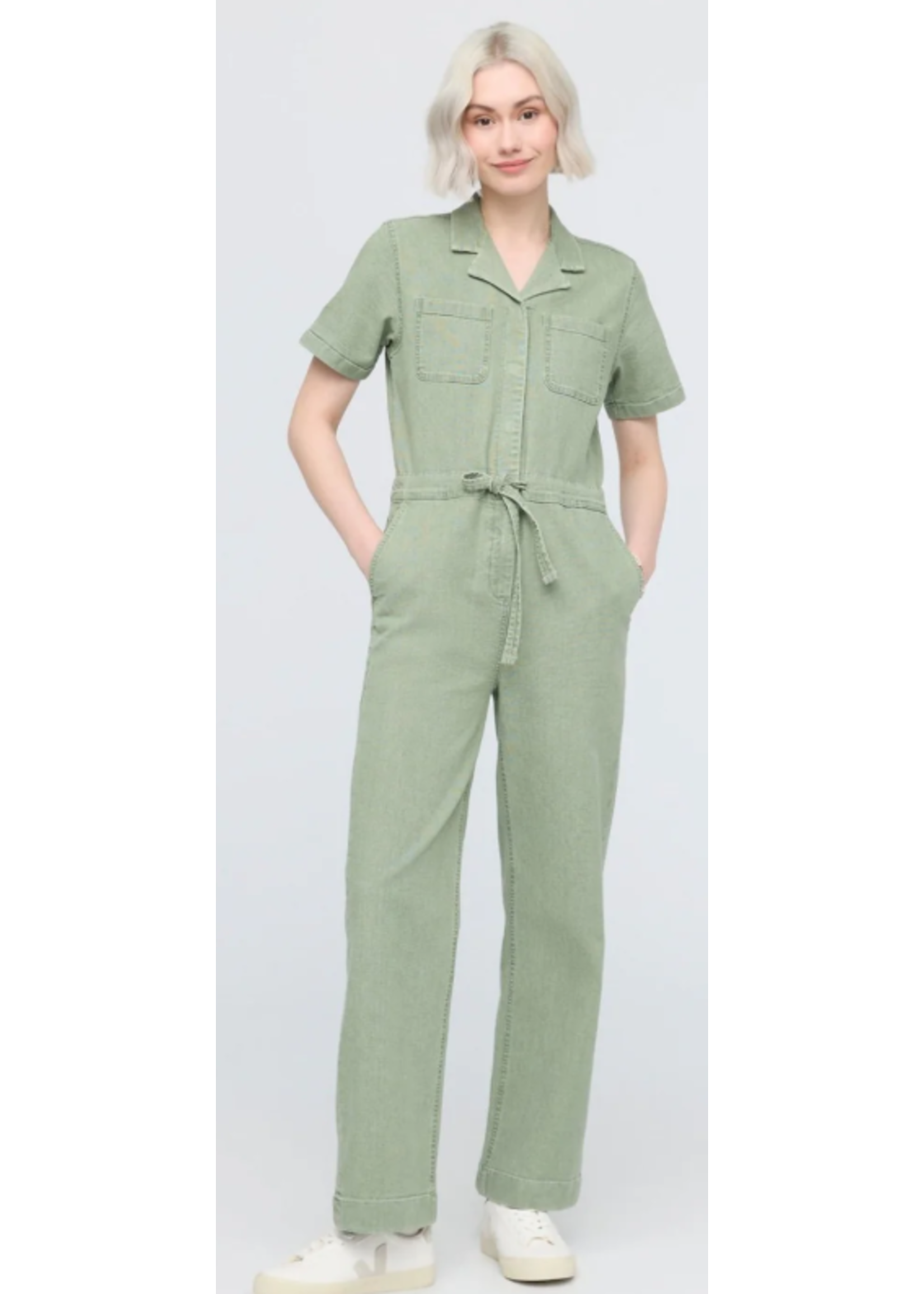 DUER STRETCH CANVAS JUMPSUIT