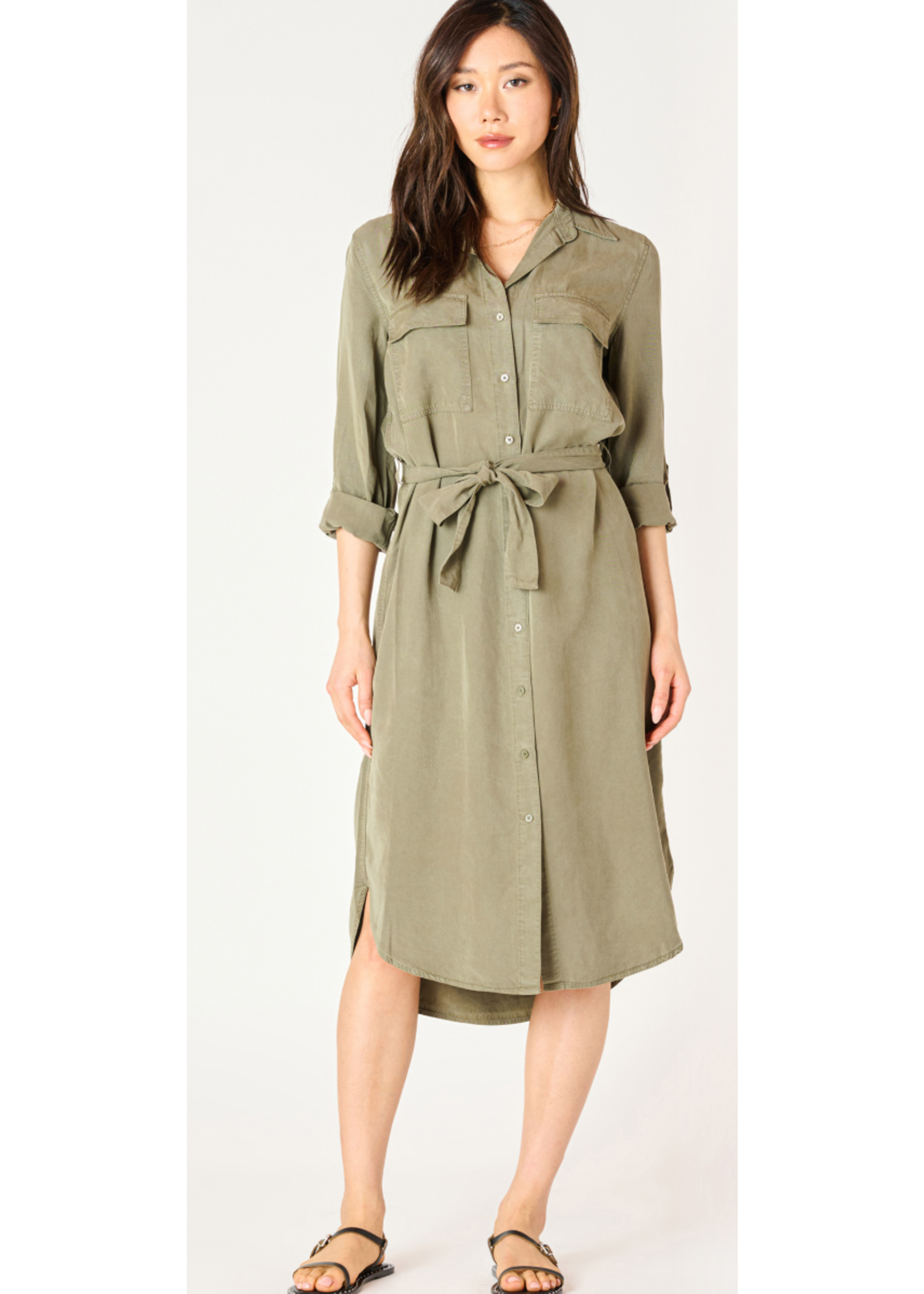 Dex Clothing  BELTED UTILITY MIDI DRESS