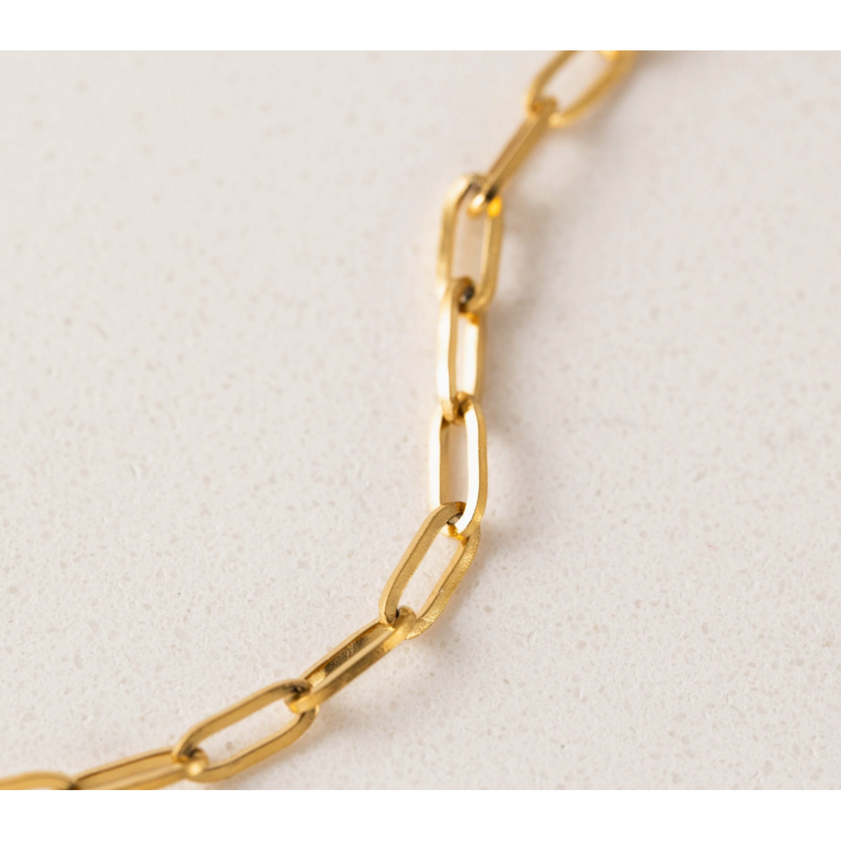 Lover's Tempo Paperclip Necklace 18-20" - 18K Gold/Stainless PVD, Waterproof, Tarnishproof