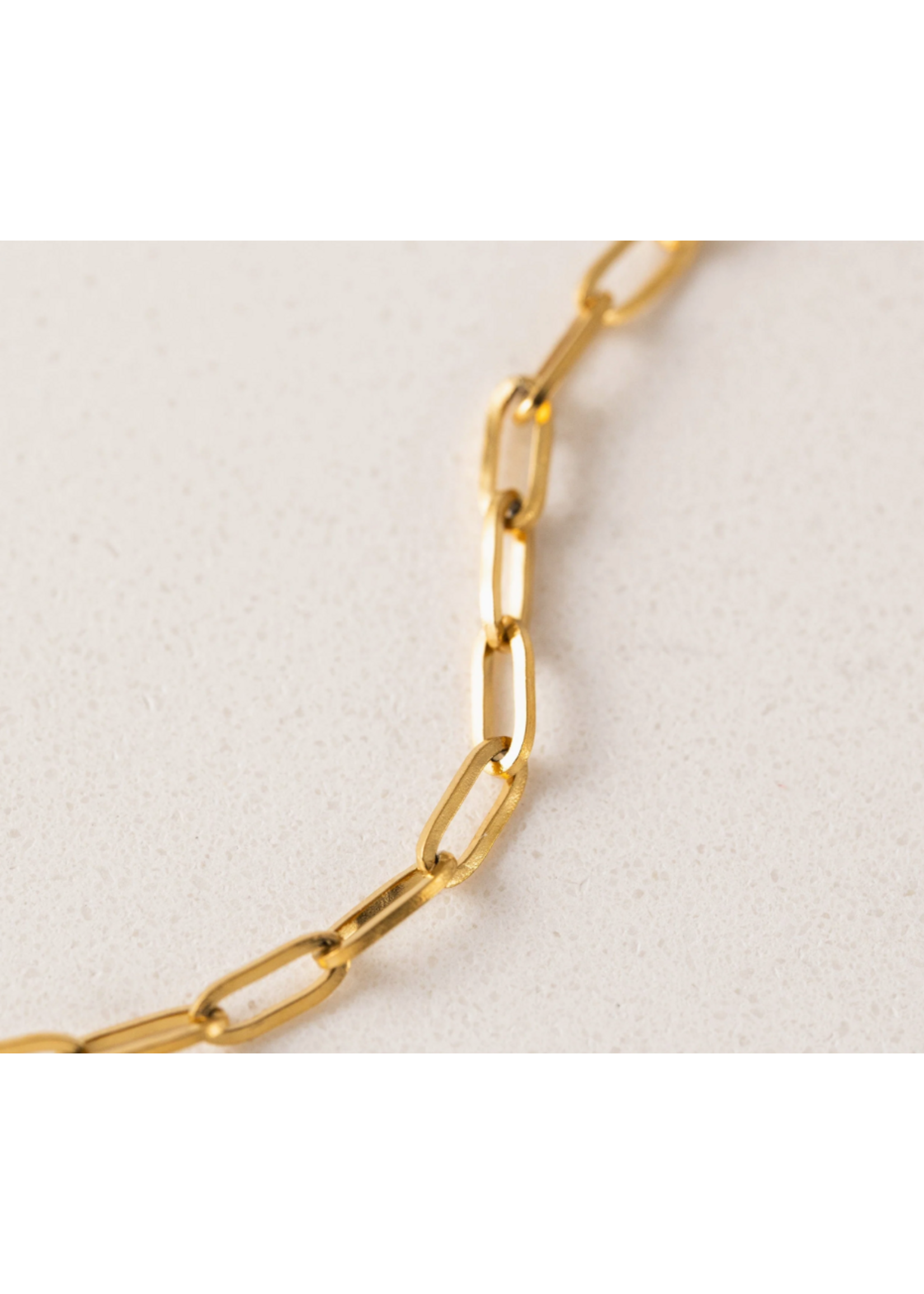 Lover's Tempo Paperclip Necklace 18-20" - 18K Gold/Stainless PVD, Waterproof, Tarnishproof