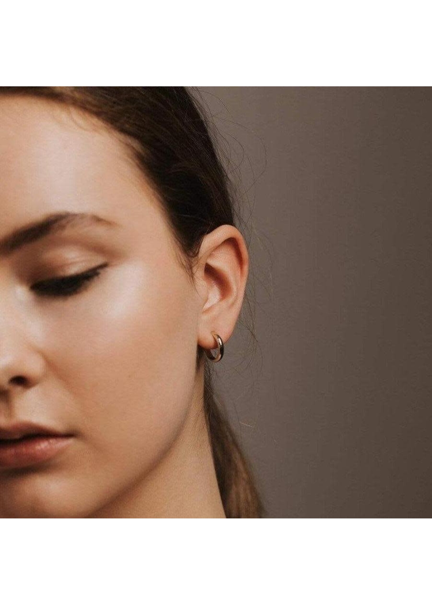 Lover's Tempo SYLVIE HOOP EARRINGS - GOLD - 12mm, STAINLESS/GOLD PVD, WATERPROOF, TARNISHPROOF