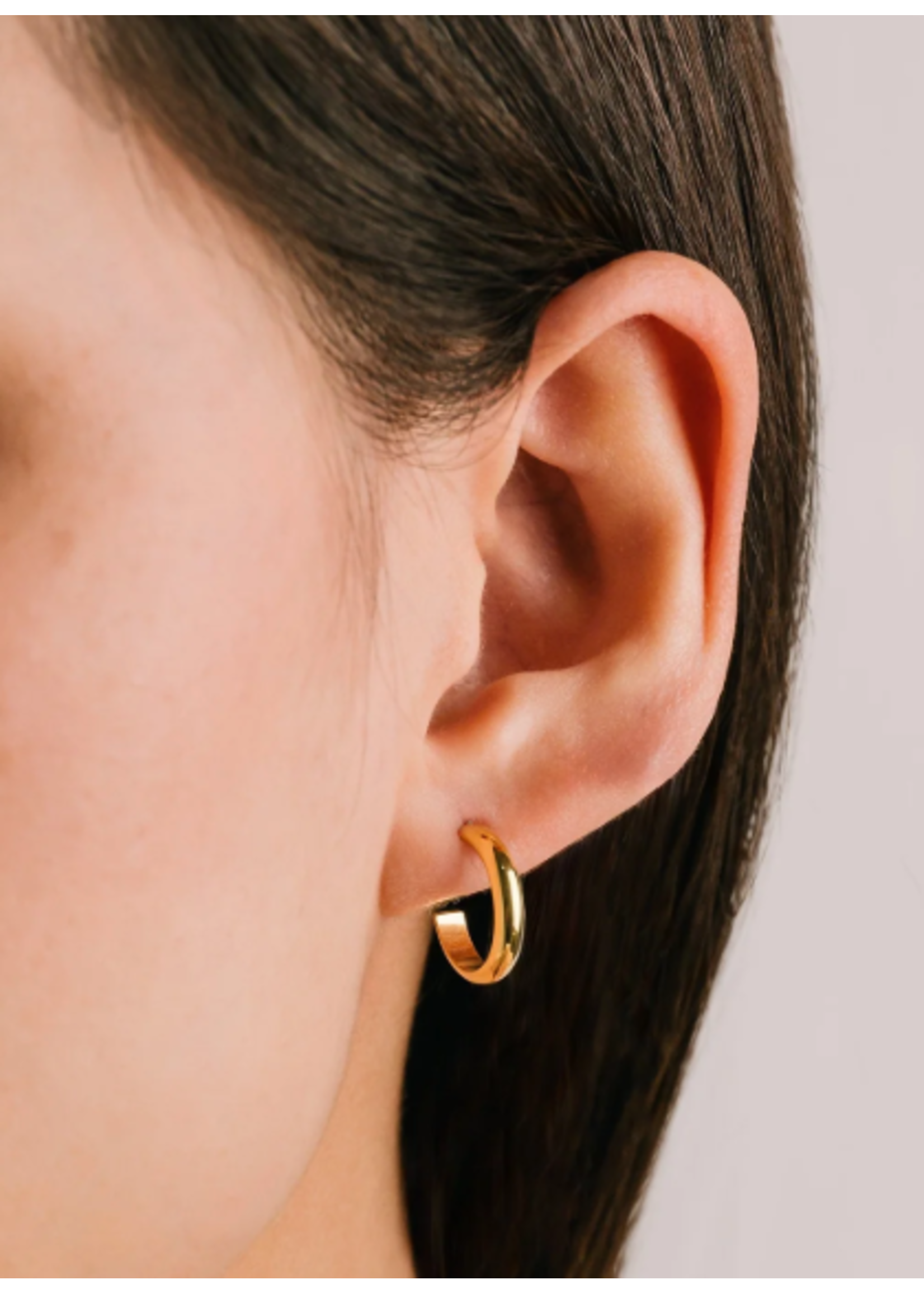 Lover's Tempo SYLVIE HOOP EARRINGS - GOLD - 12mm, STAINLESS/GOLD PVD, WATERPROOF, TARNISHPROOF