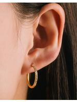 Lover's Tempo EVIE HUGGIE HOOP EARRINGS - 20mm, 18K GOLD, WATERPROOF