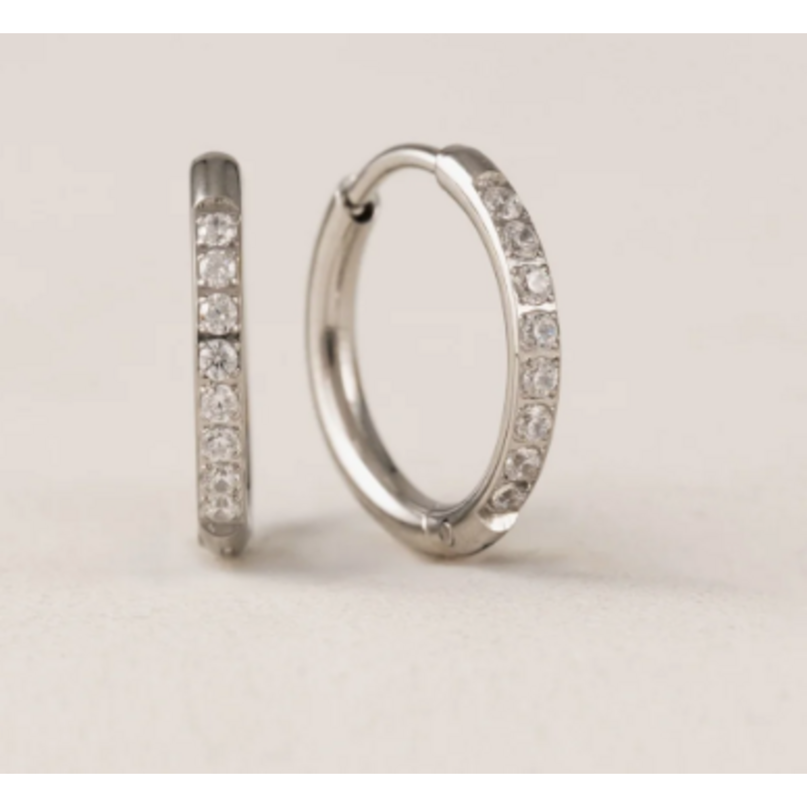 Lover's Tempo Evie Hoop Earrings 15 mm - Silver, Waterproof
